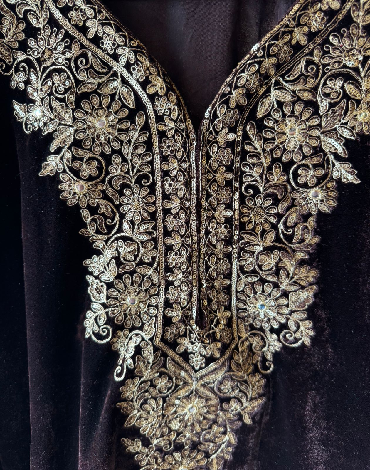 Velvet kurta peplum style/ethnic tunic