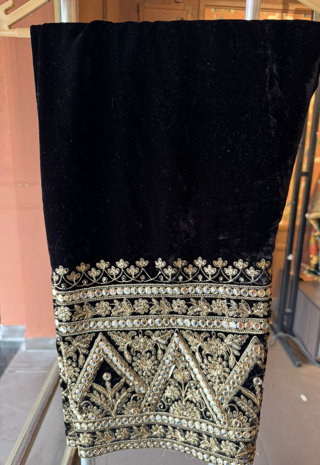 Velvet kurta peplum style/ethnic tunic