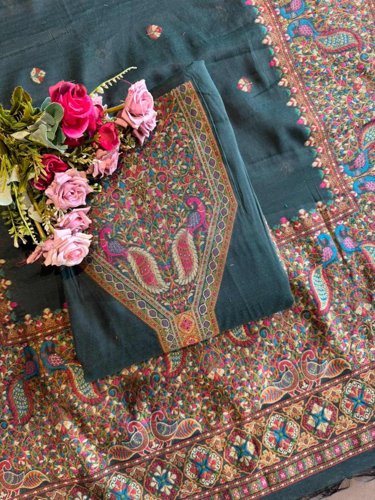 Pure jamdaani cotton Silk Suit