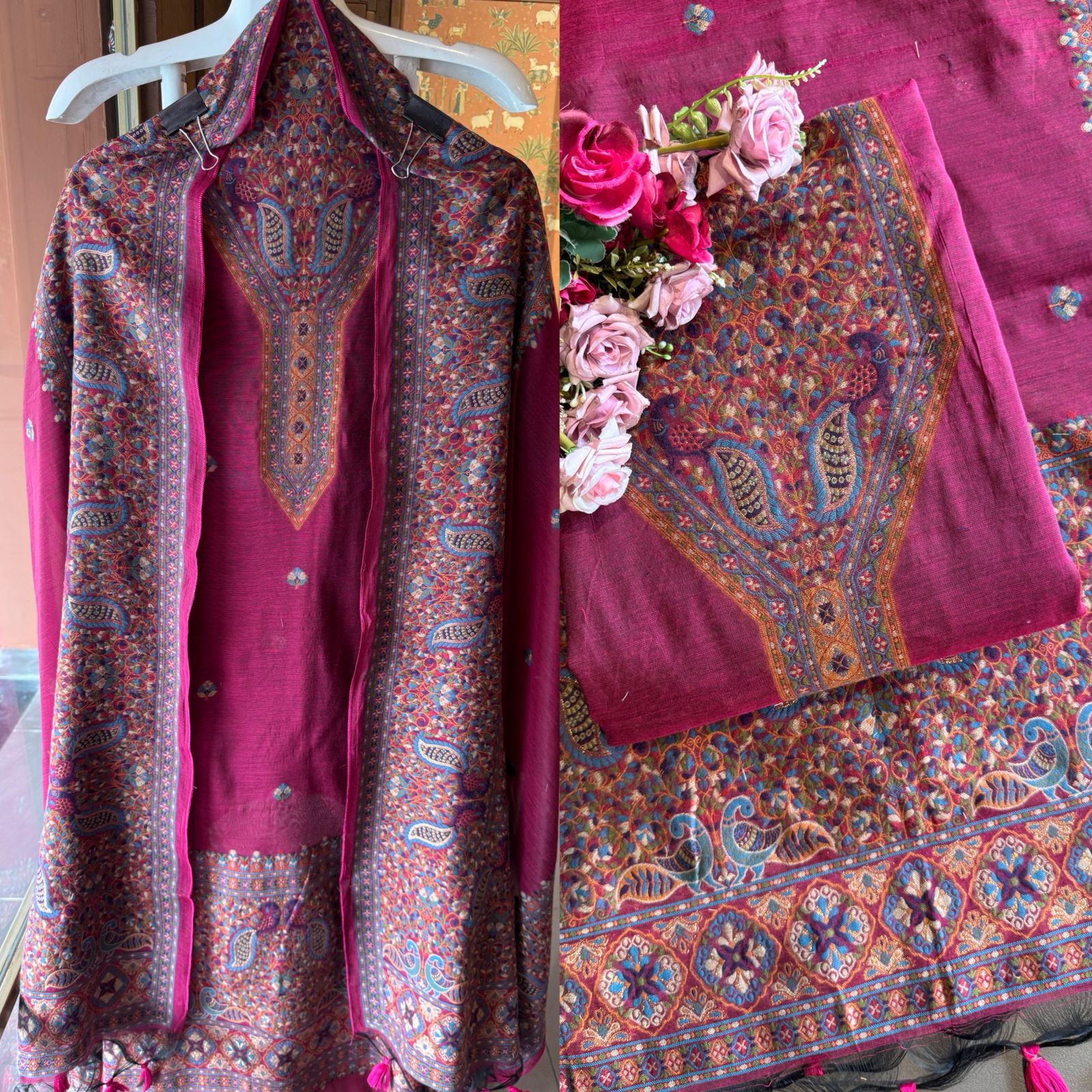 Pure jamdaani cotton Silk Suit