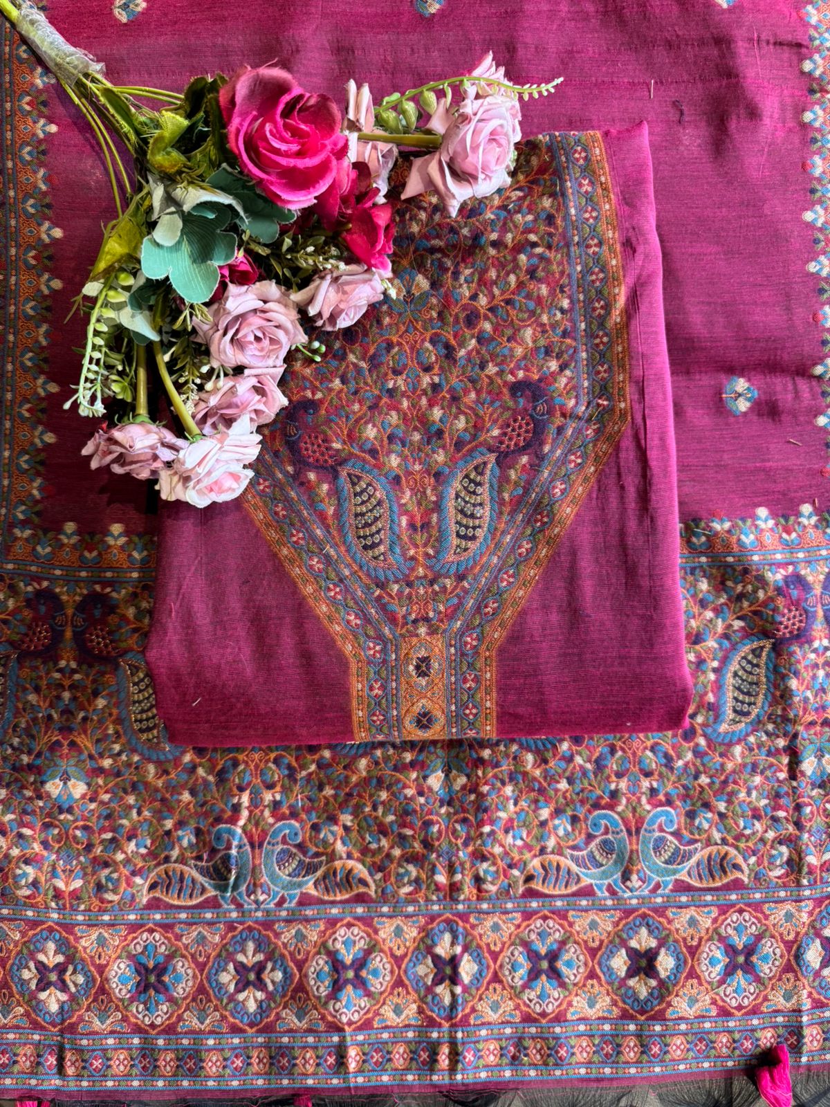 Pure jamdaani cotton Silk Suit