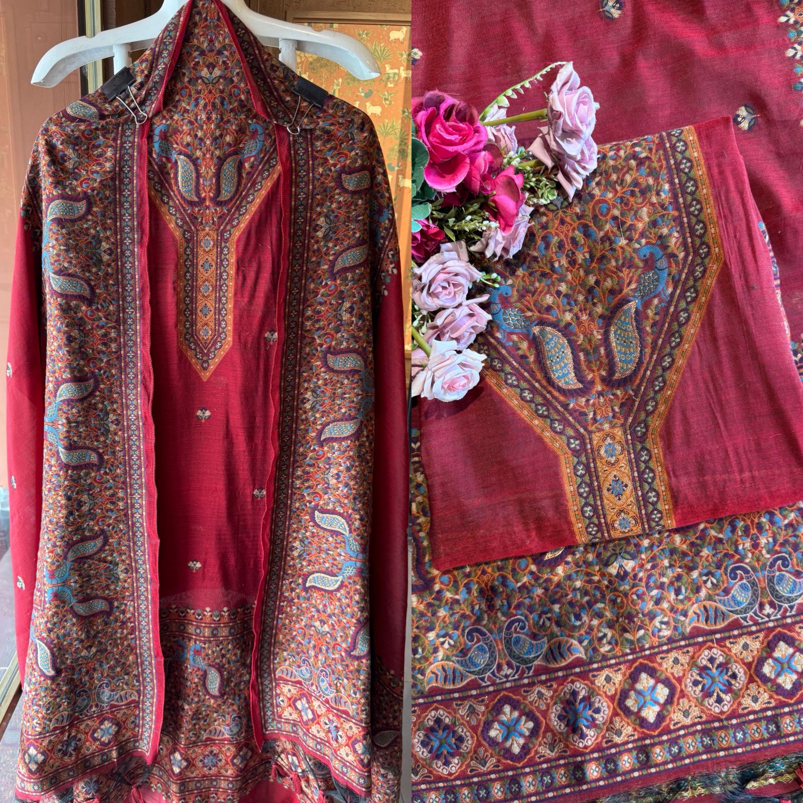 Pure jamdaani cotton Silk Suit