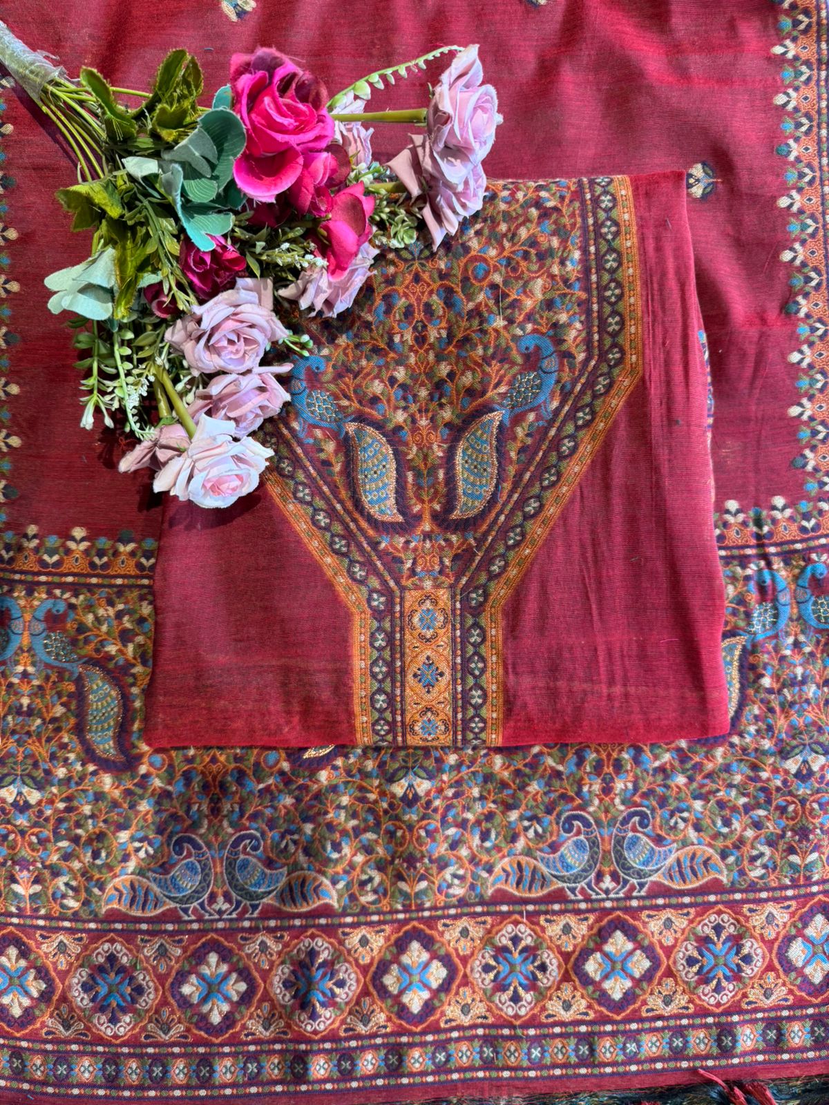 Pure jamdaani cotton Silk Suit