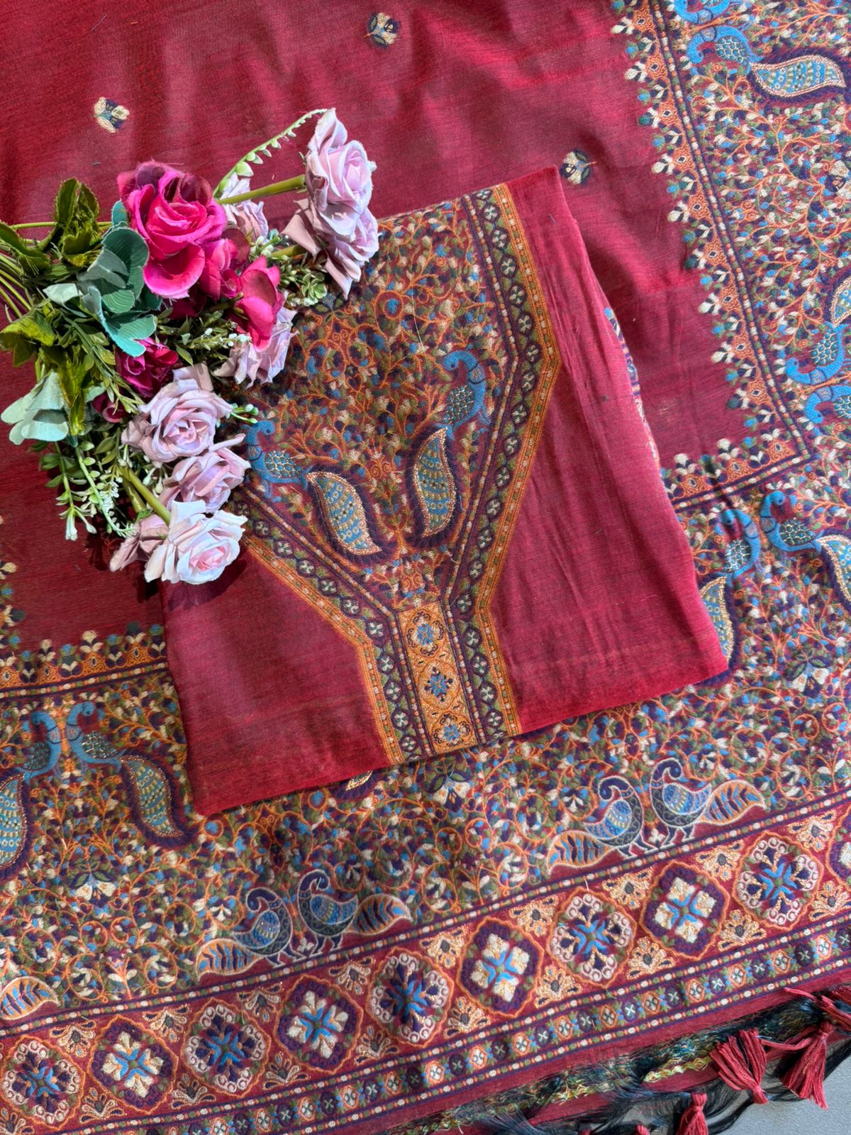 Pure jamdaani cotton Silk Suit