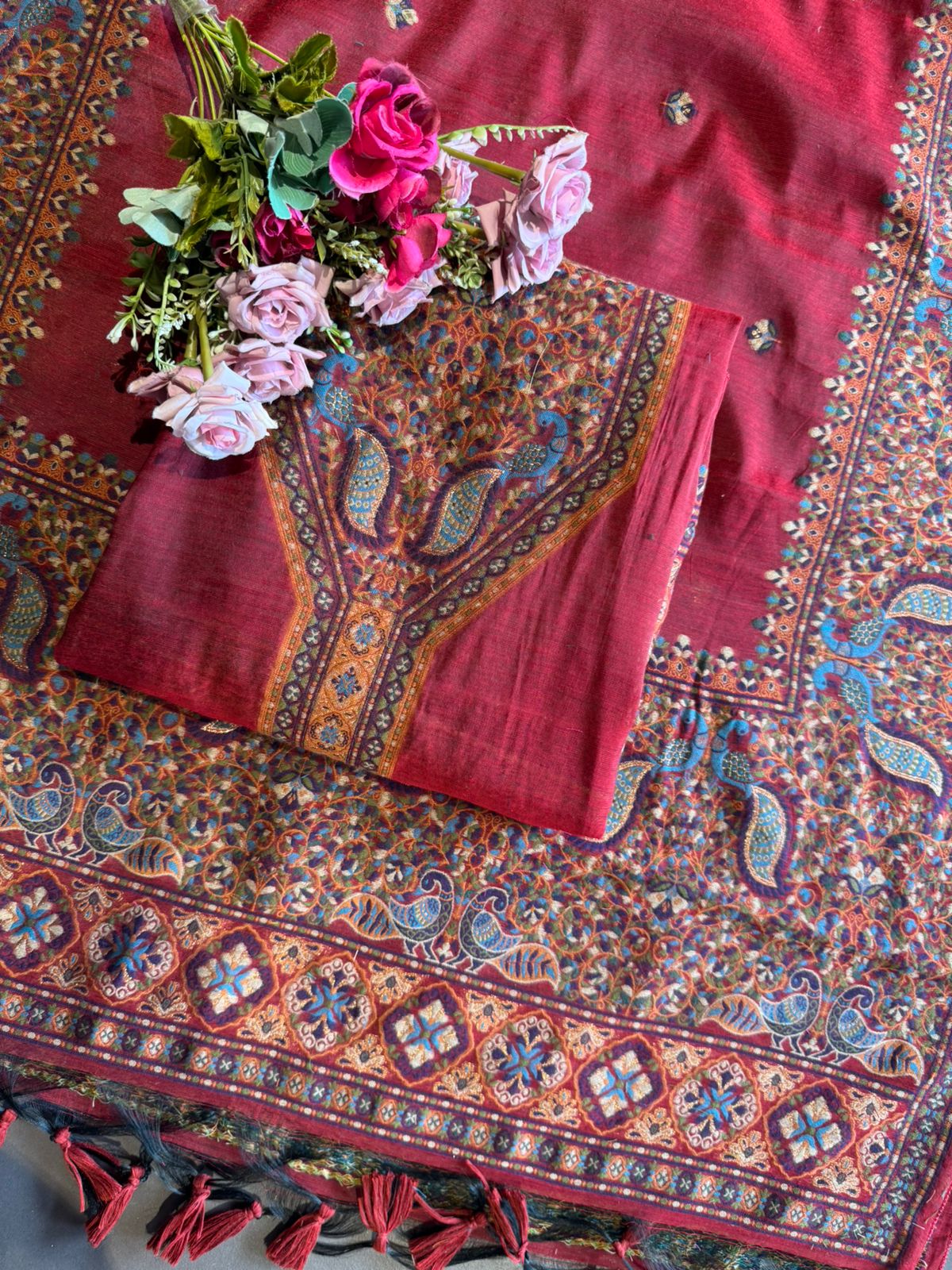Pure jamdaani cotton Silk Suit