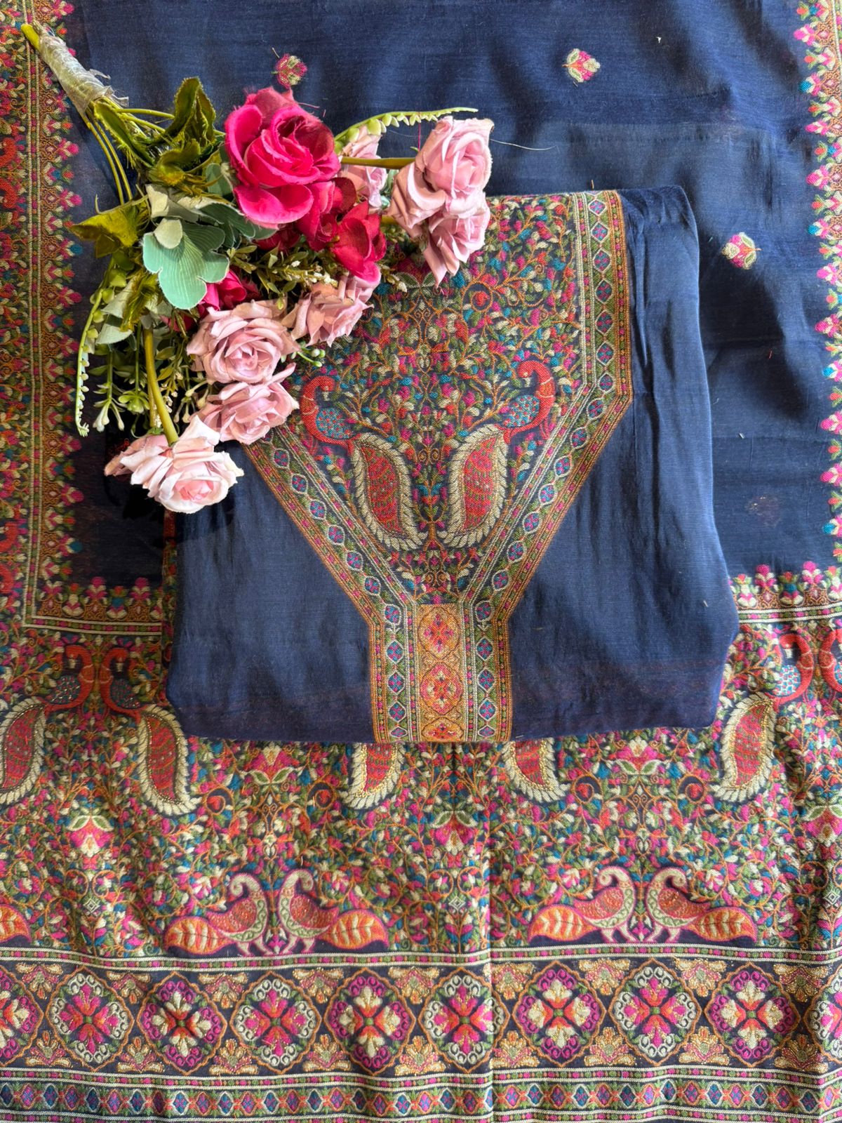 Pure jamdaani cotton Silk Suit