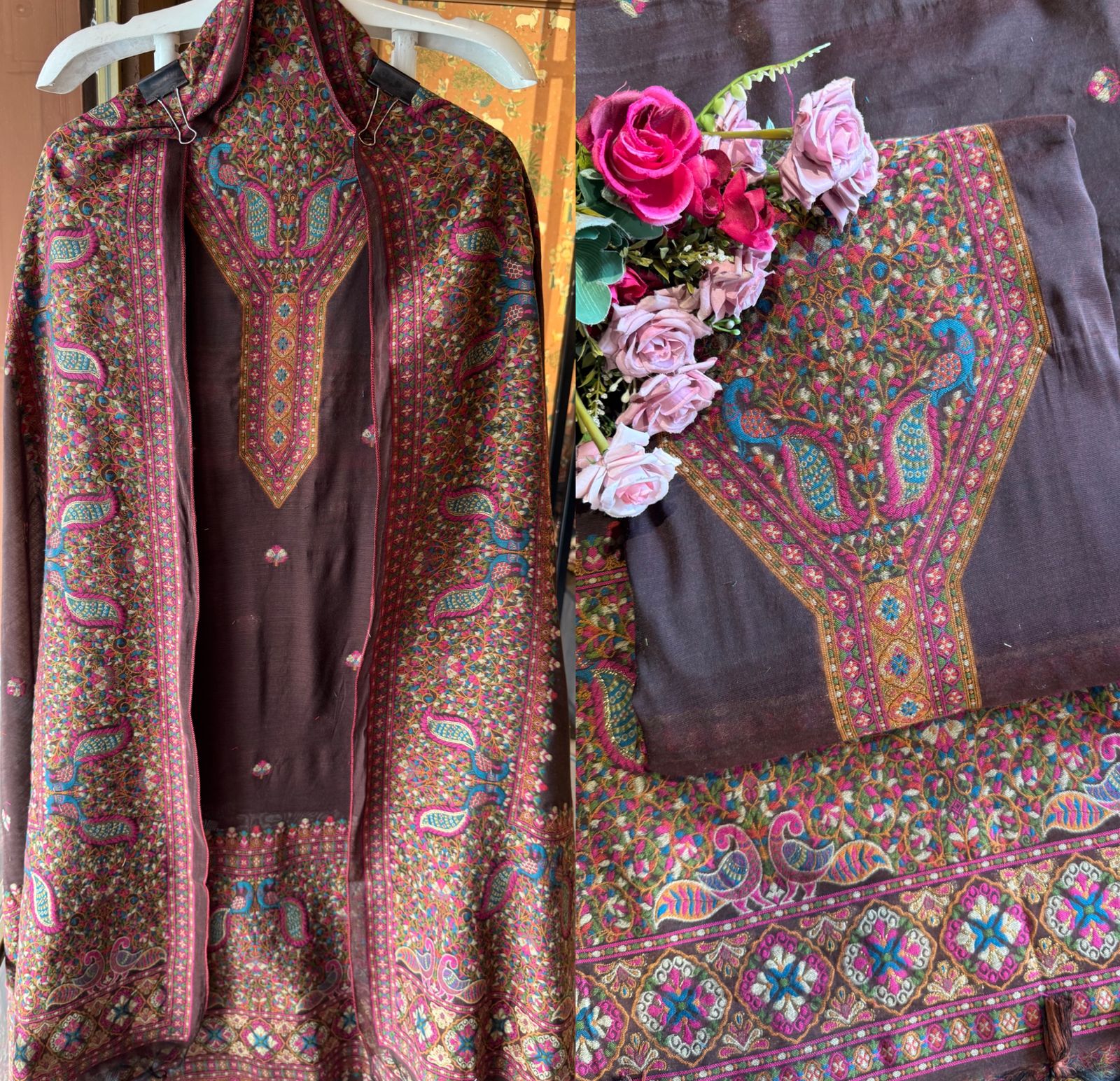 Pure jamdaani cotton Silk Suit