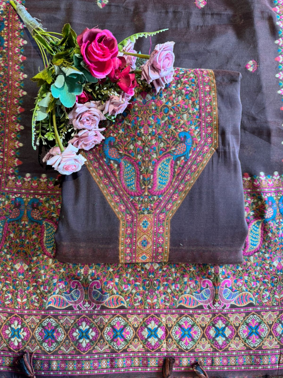 Pure jamdaani cotton Silk Suit