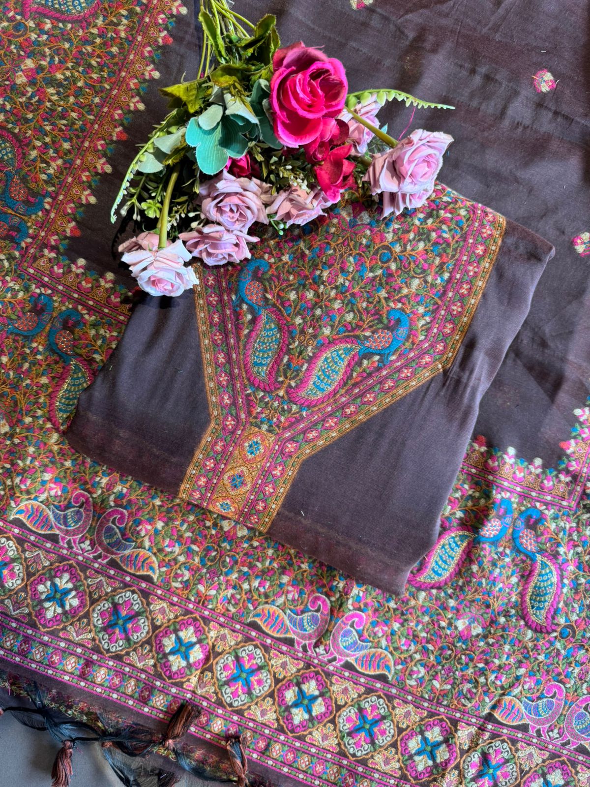 Pure jamdaani cotton Silk Suit