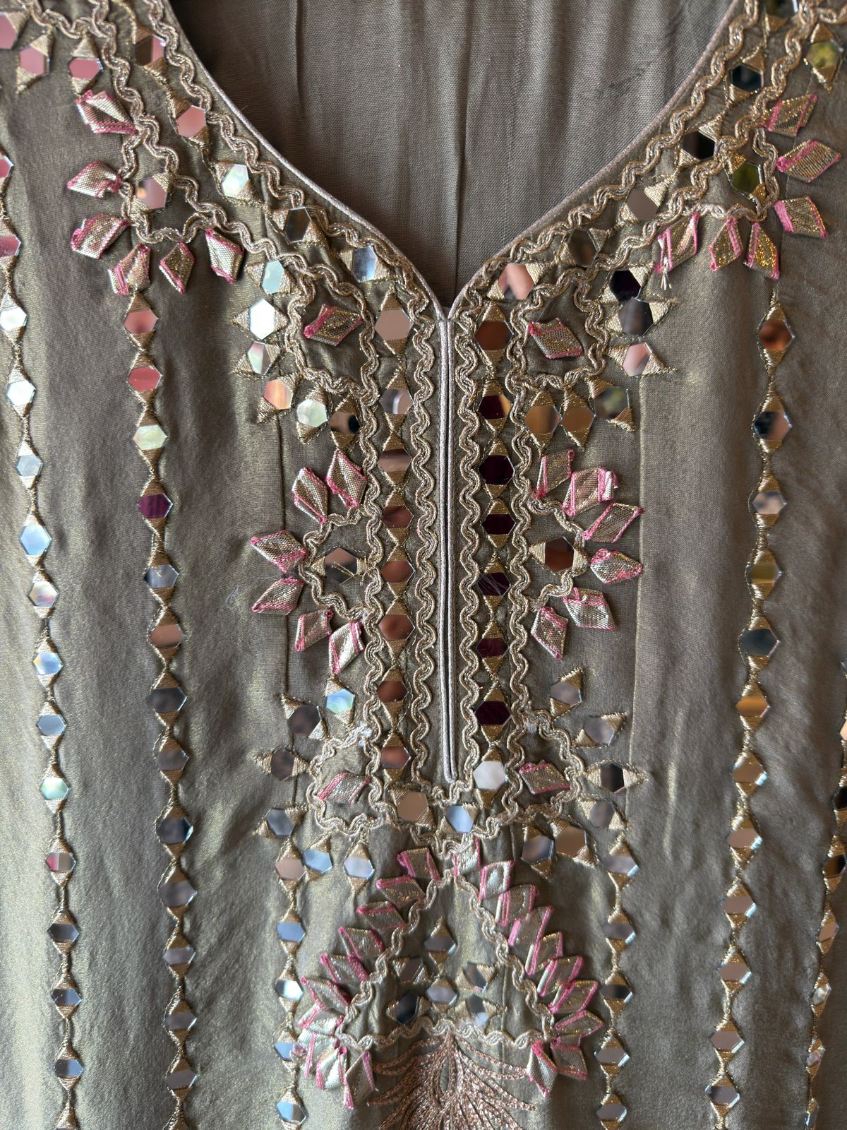 Pure shimmer tissue Stitched Anarkali