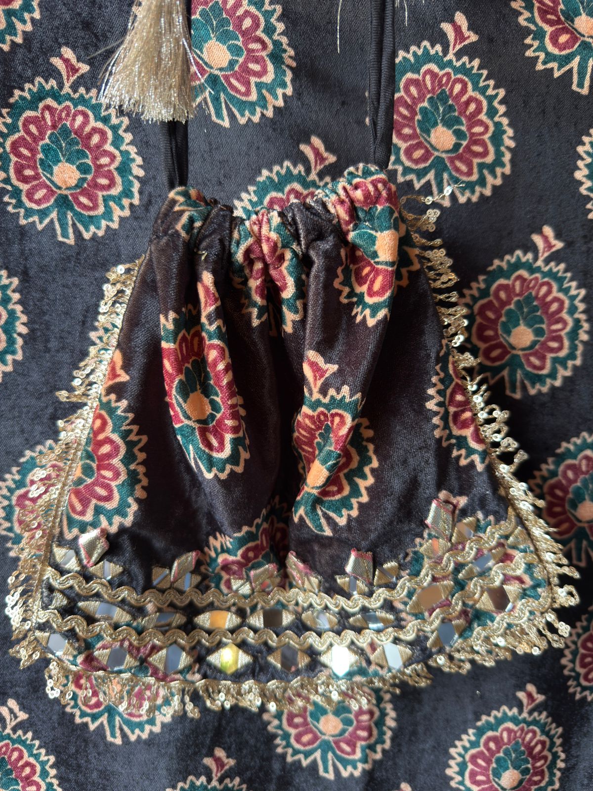 Traditional Jaipuri printed stitched Tunic set