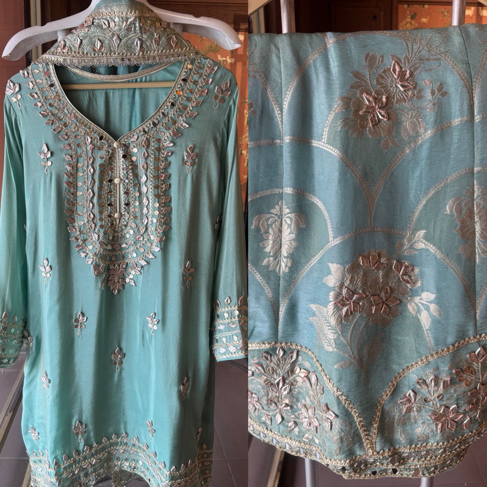 Pure Shimmer tissue stitched Skirt