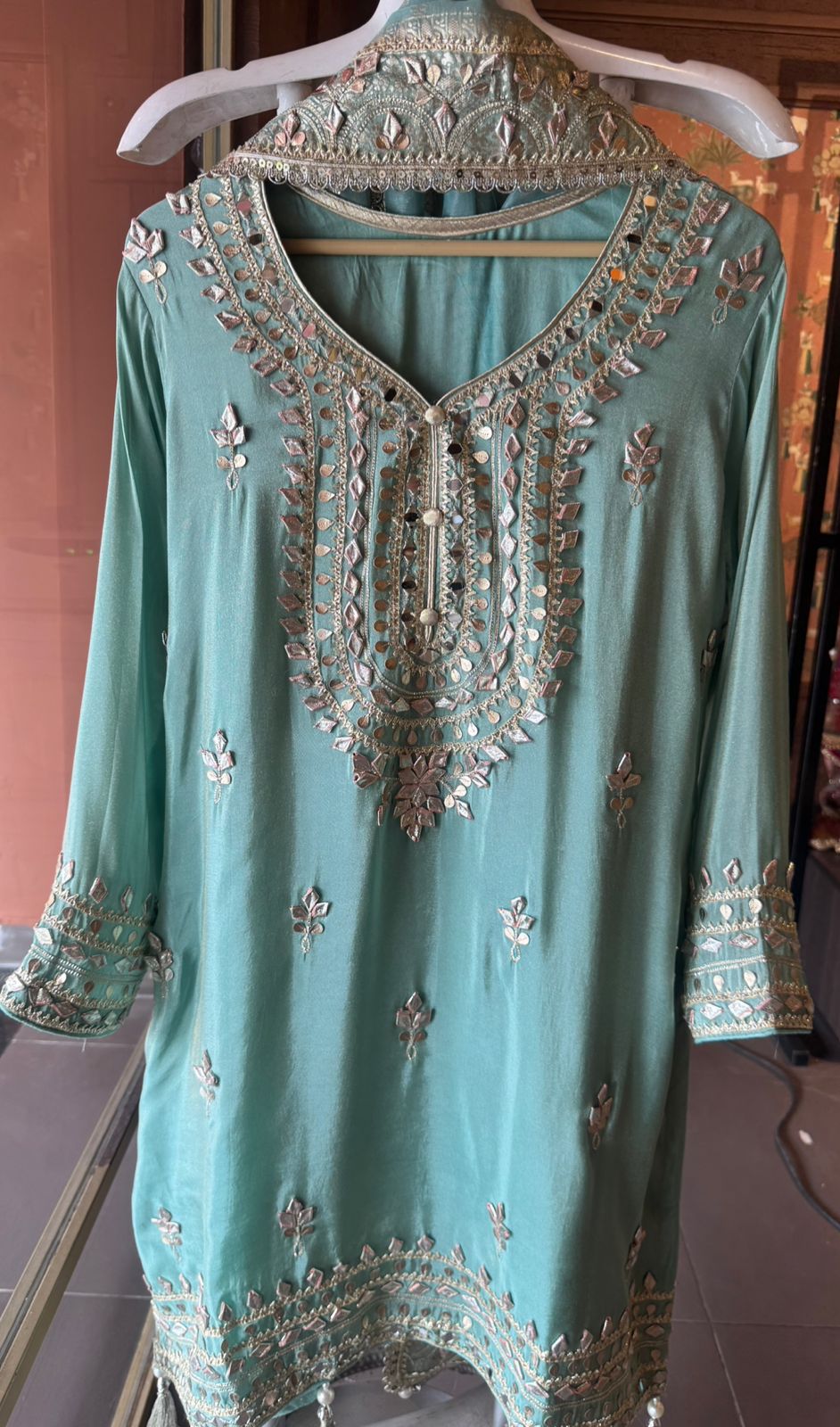 Pure Shimmer tissue stitched Skirt