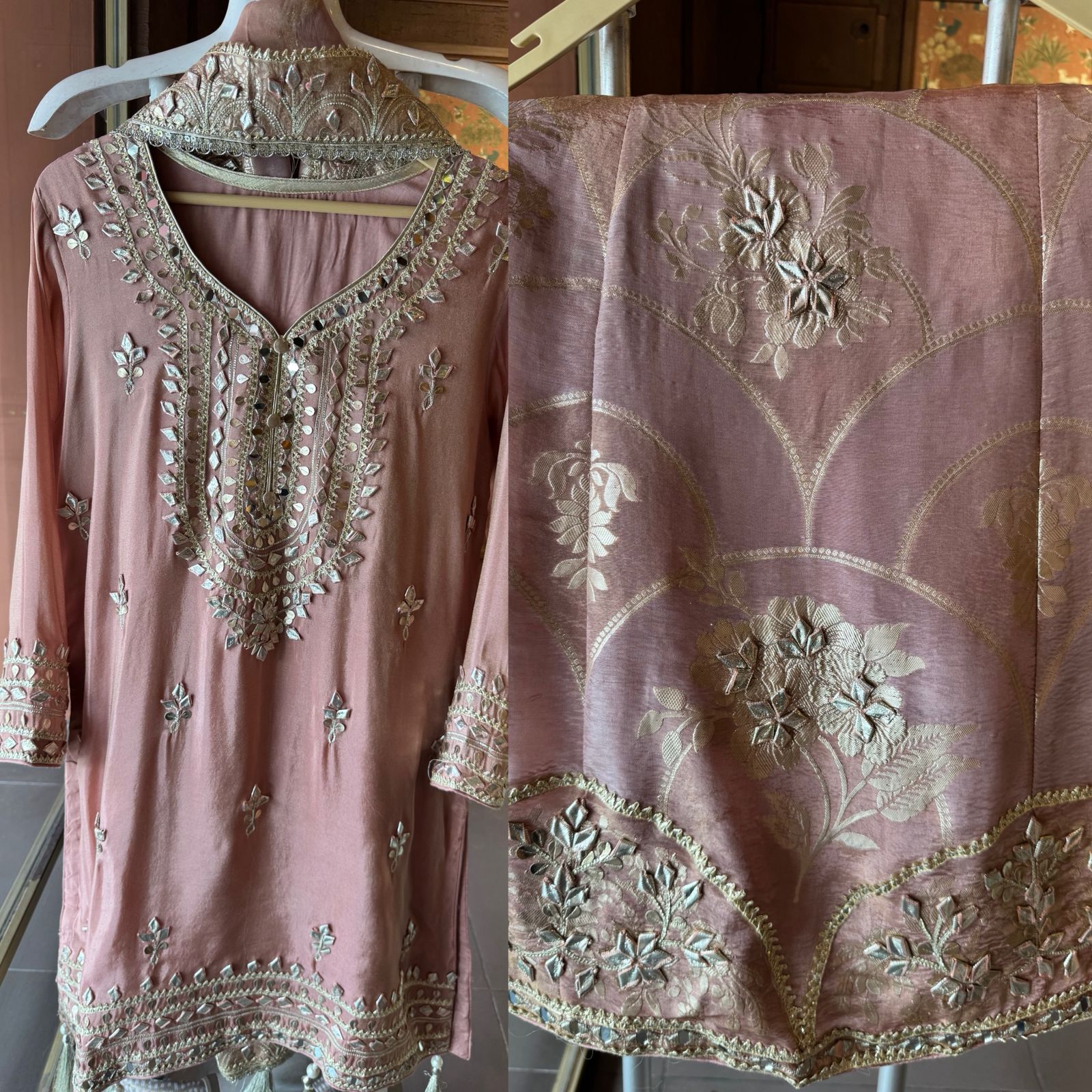 Pure Shimmer tissue stitched Skirt