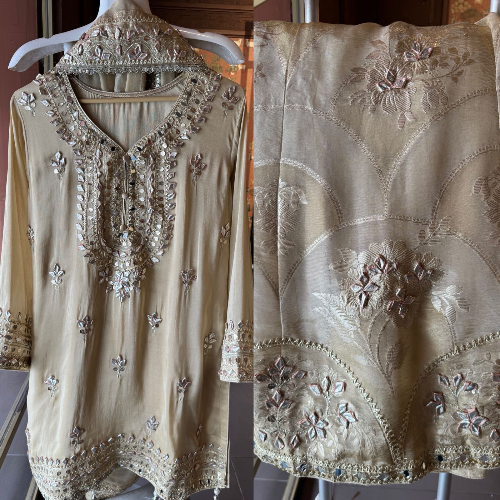 Pure Shimmer tissue stitched Skirt