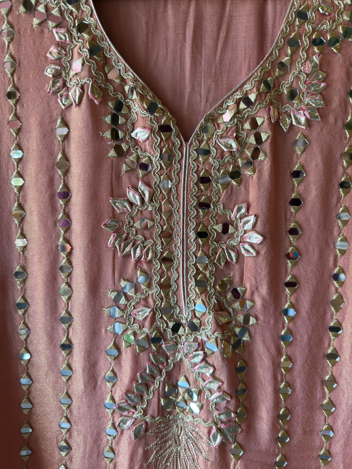 Pure shimmer tissue Stitched Anarkali
