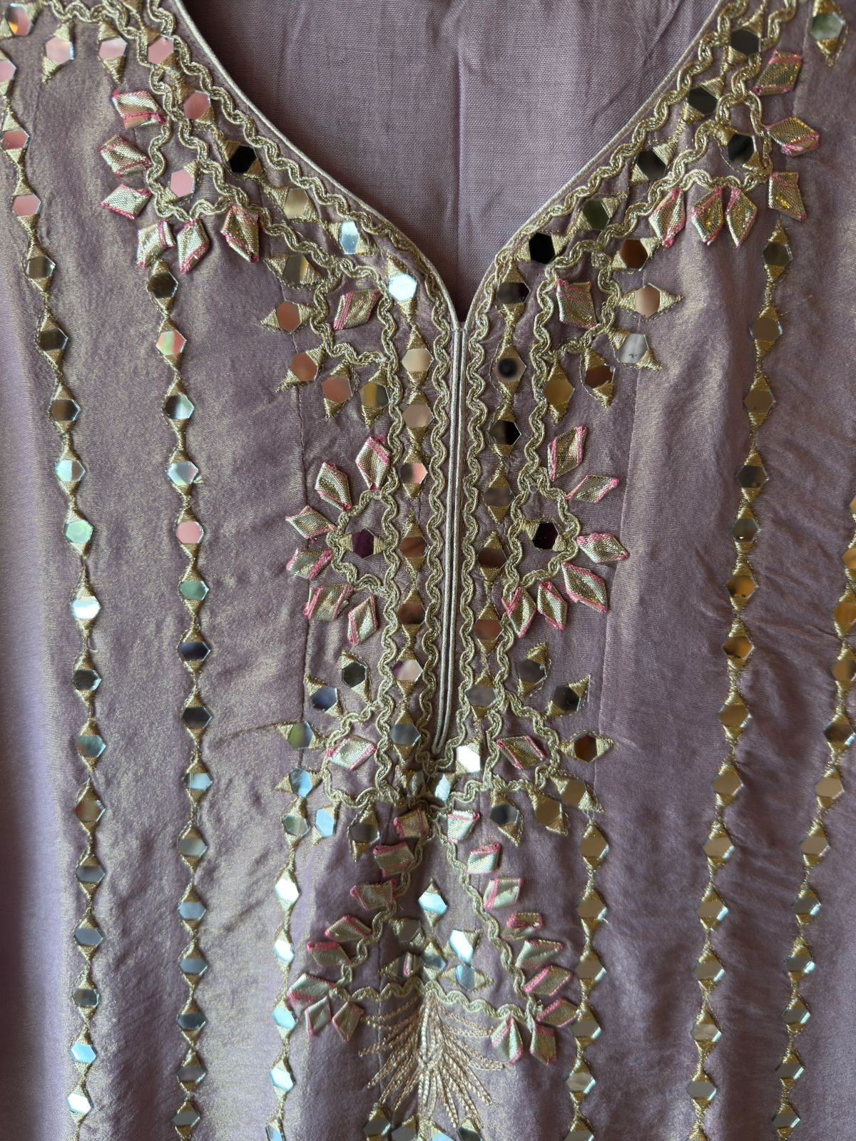 Pure shimmer tissue Stitched Anarkali