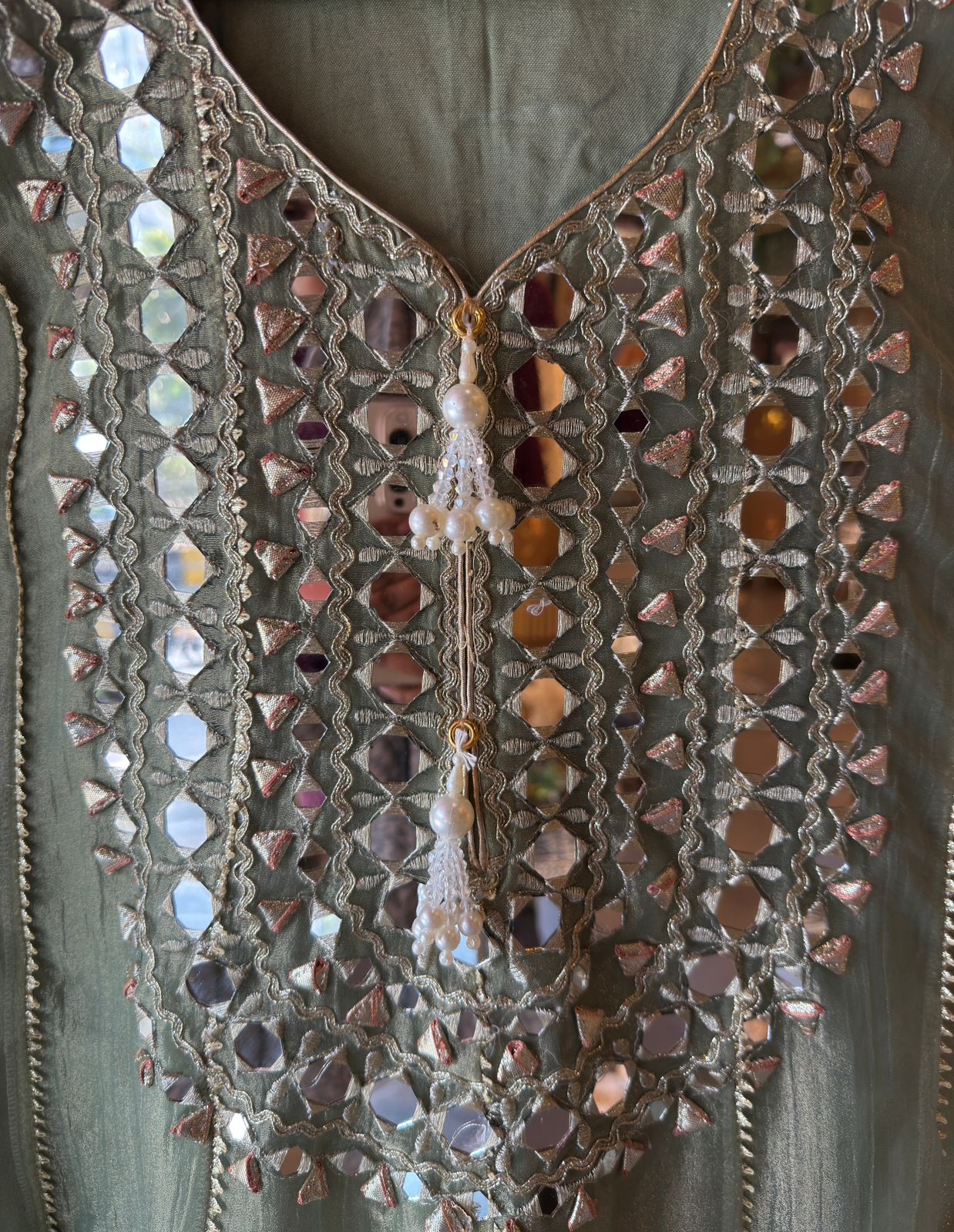 Shimmer Stitched anarkali set