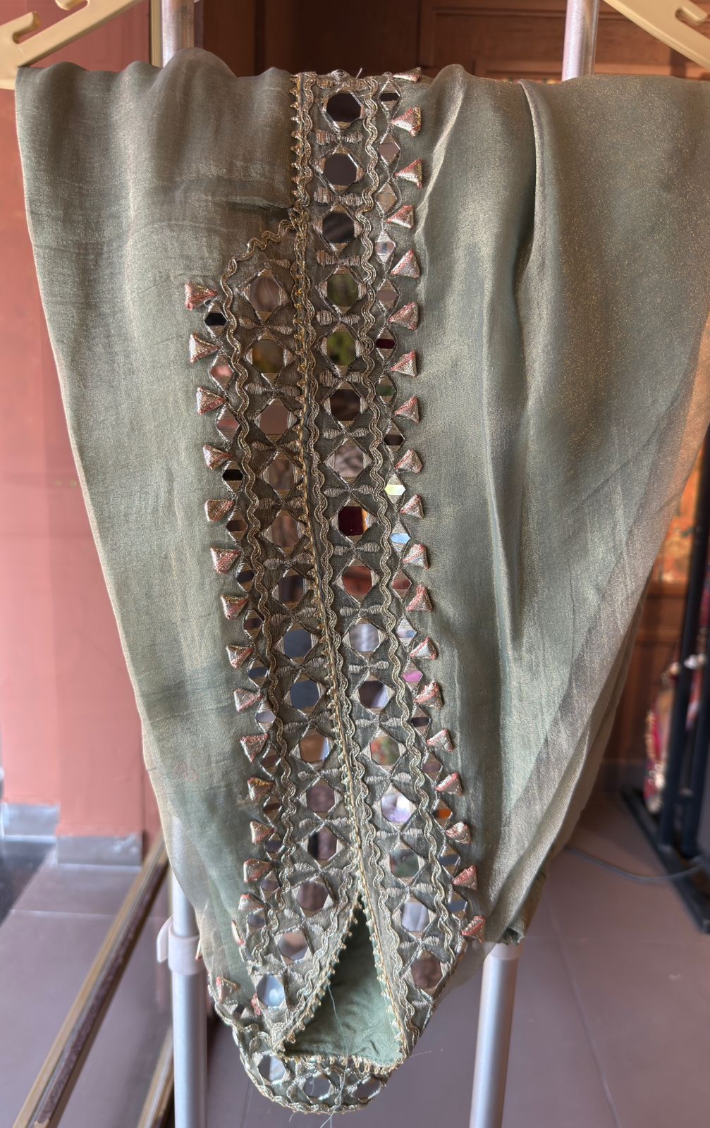 Shimmer Stitched anarkali set