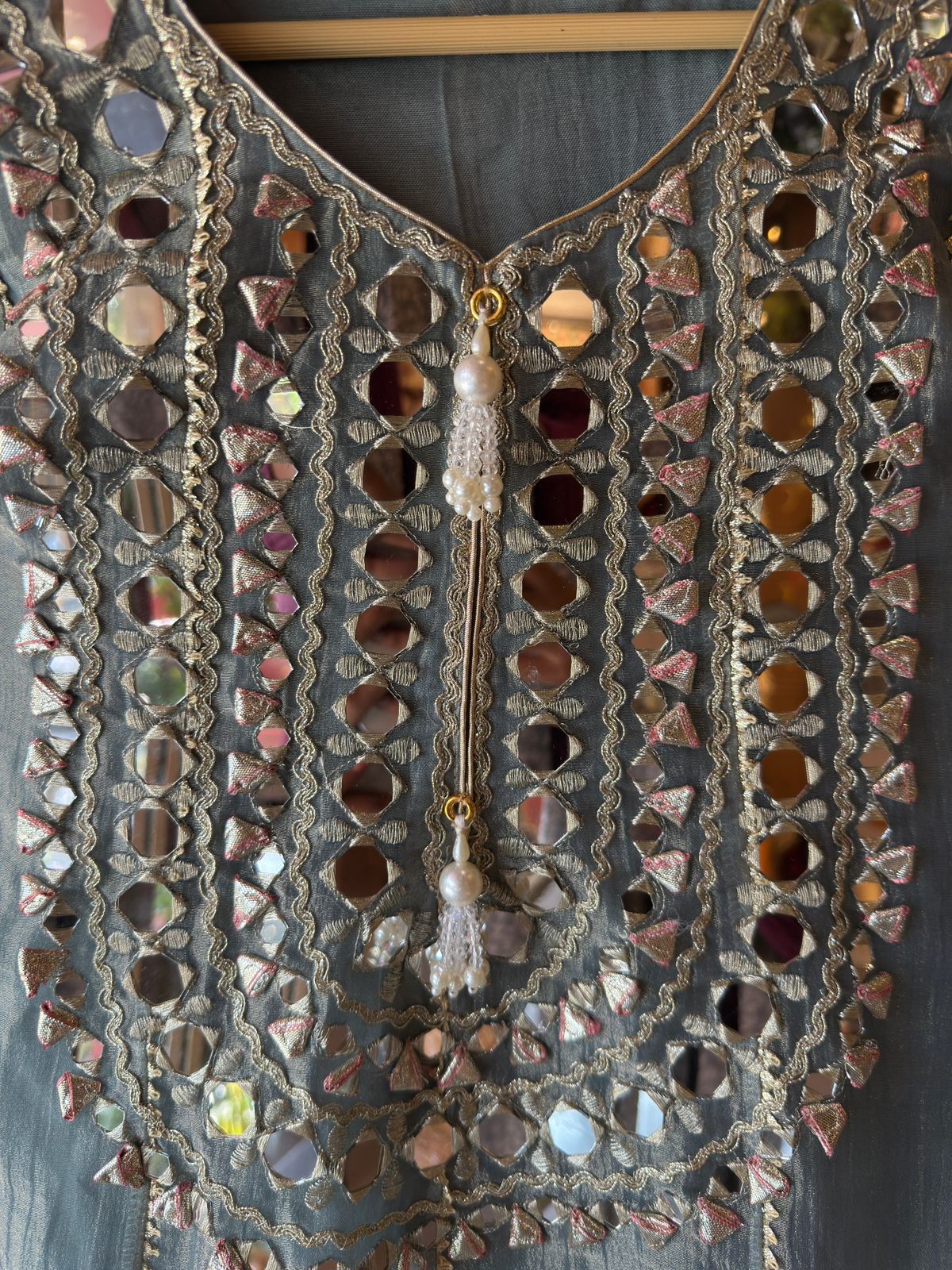 Shimmer Stitched anarkali set