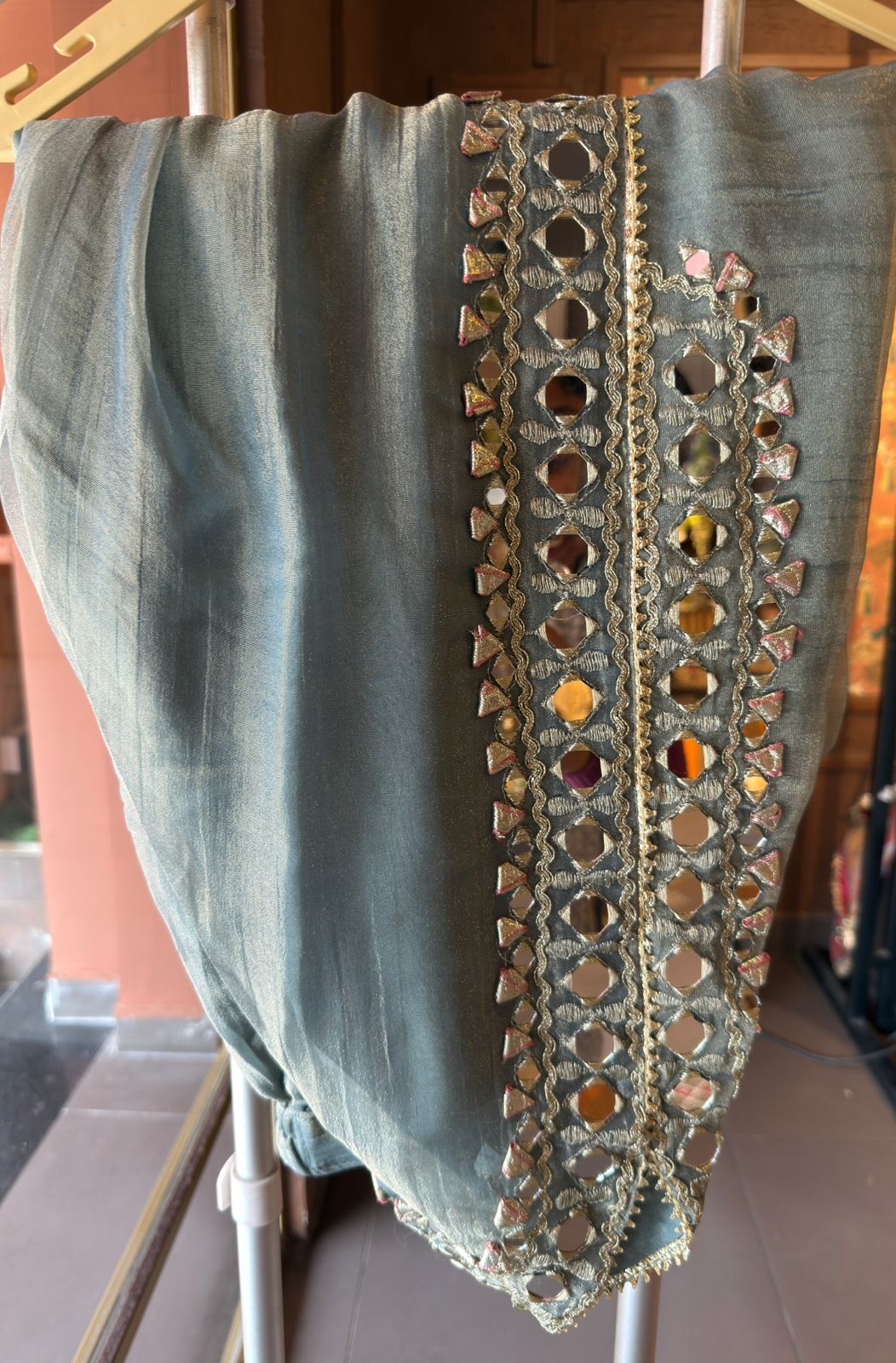 Shimmer Stitched anarkali set
