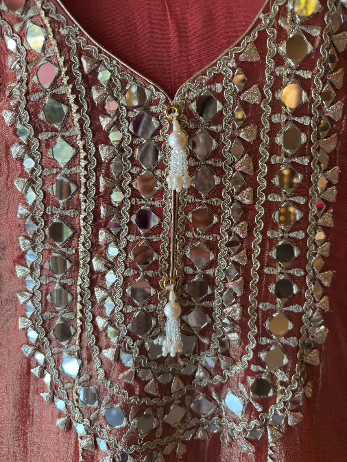 Shimmer Stitched anarkali set