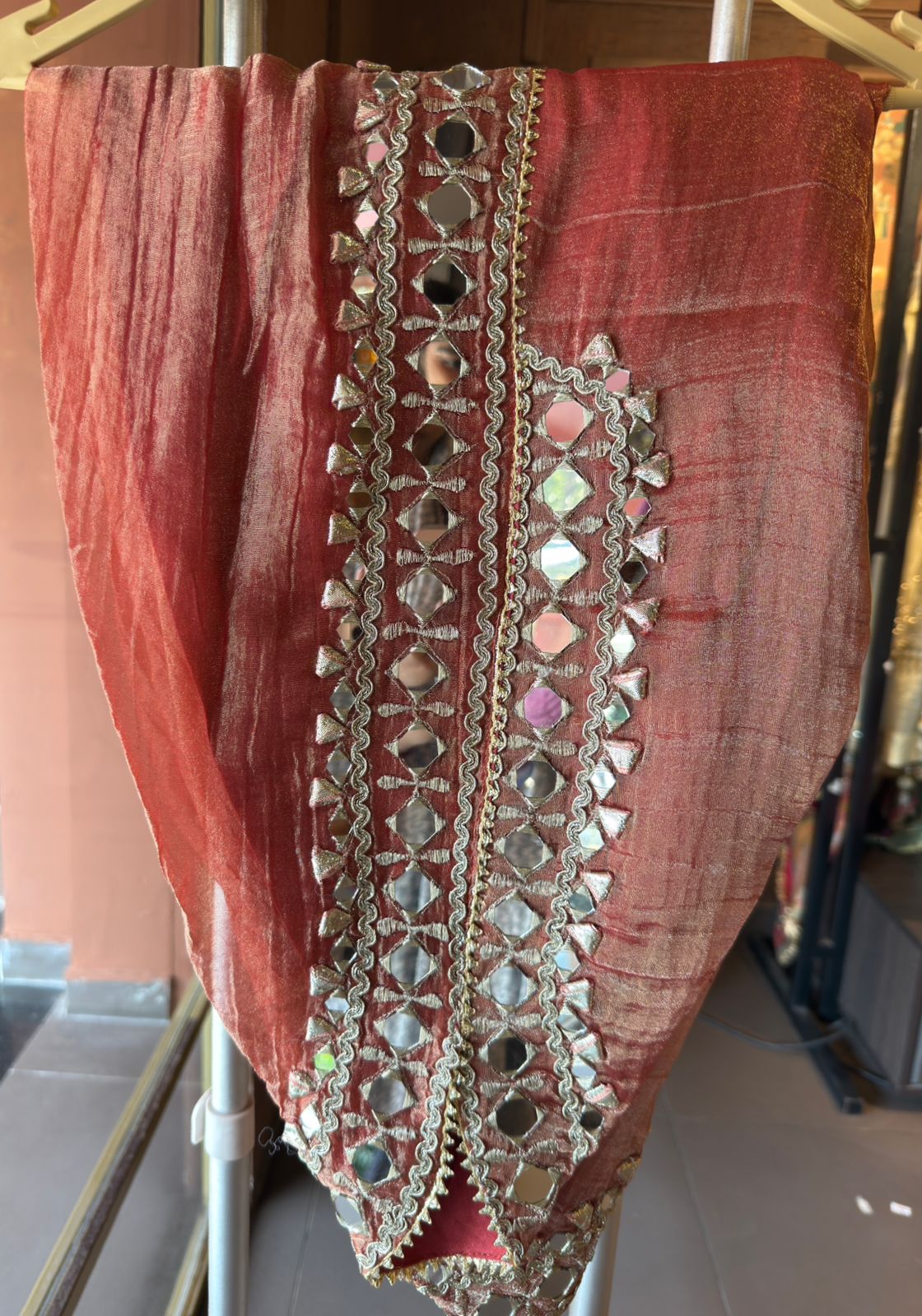 Shimmer Stitched anarkali set