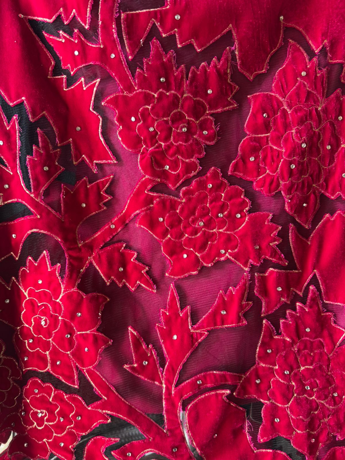 Pure micro velvet unstitched kurta