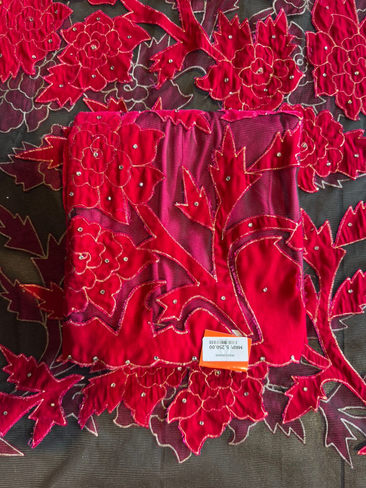 Pure micro velvet unstitched kurta