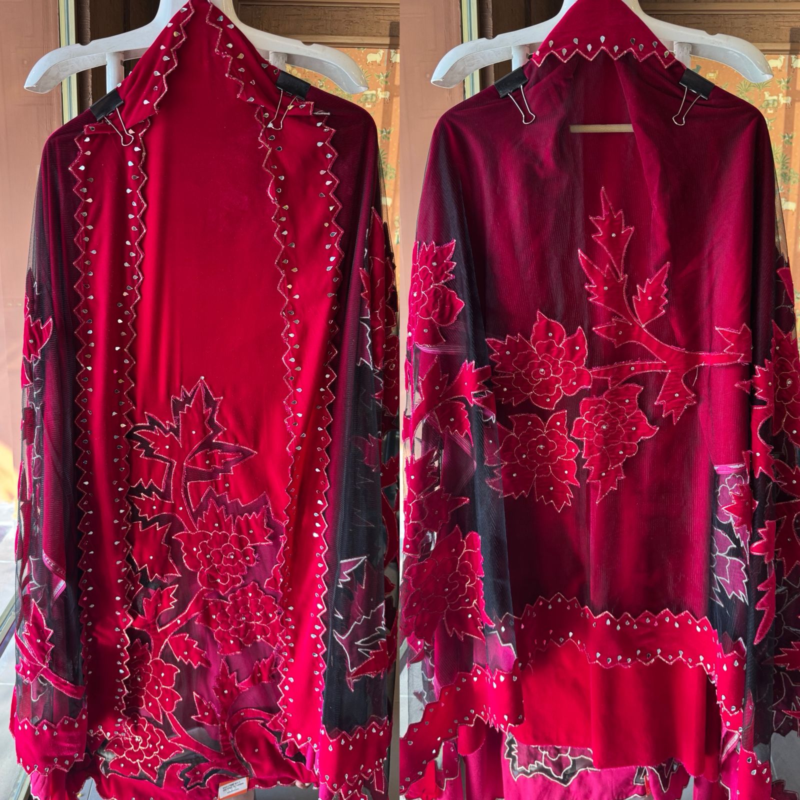 Pure micro velvet unstitched kurta