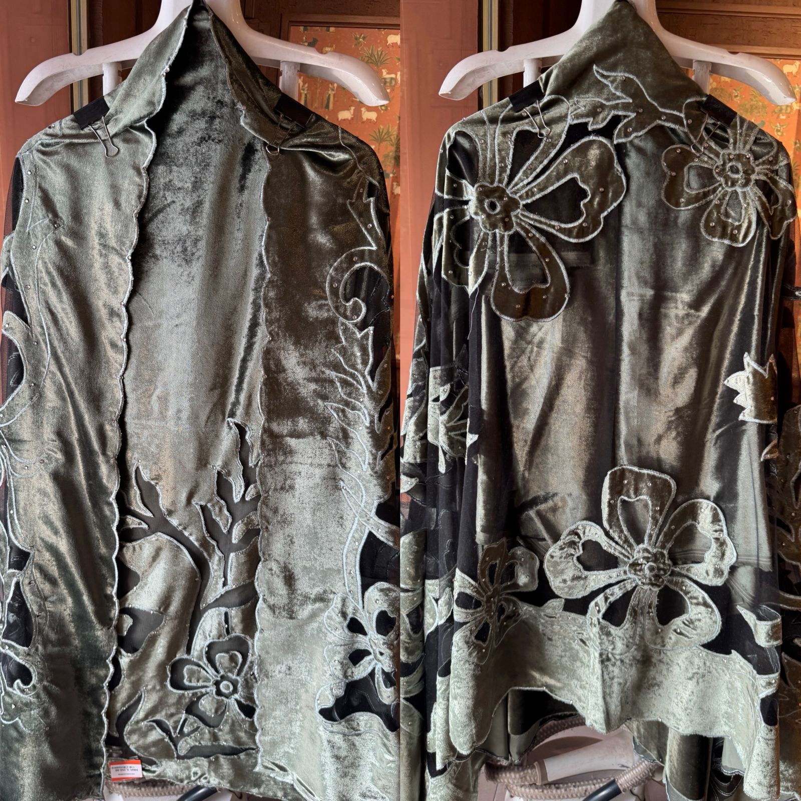 Silk velvet  unstitched Shirt