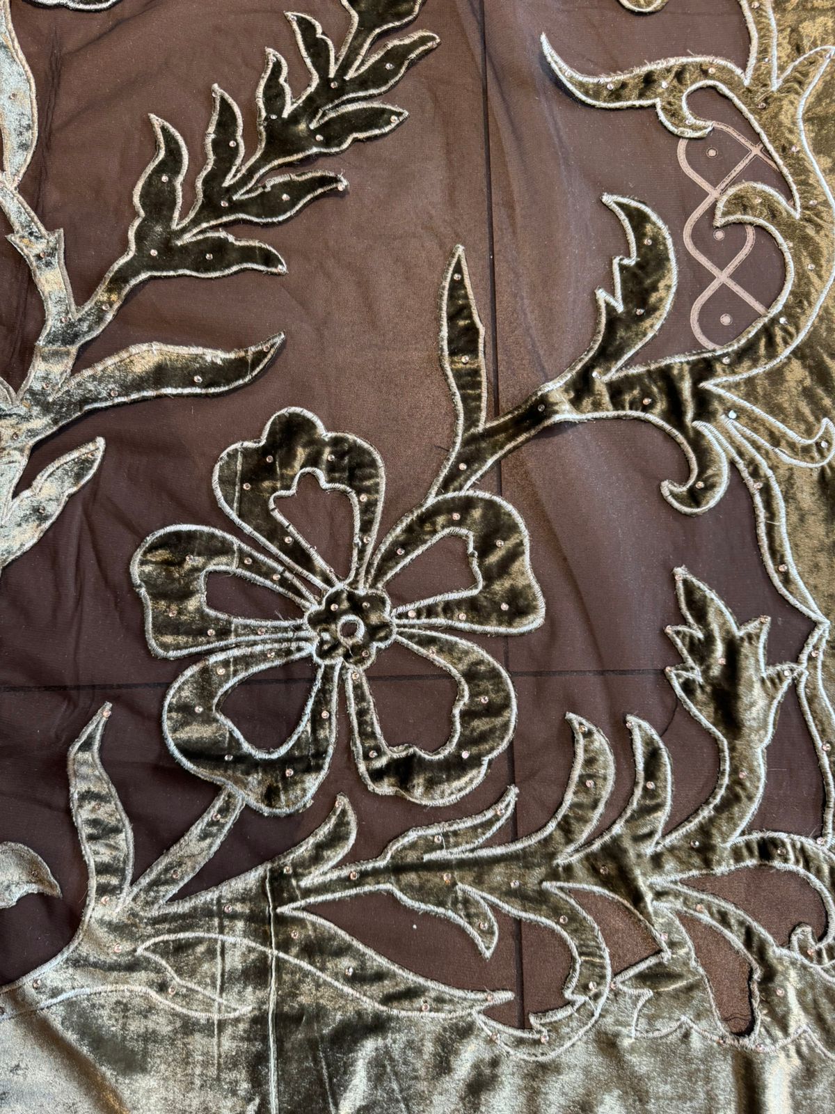 Silk velvet  unstitched Shirt