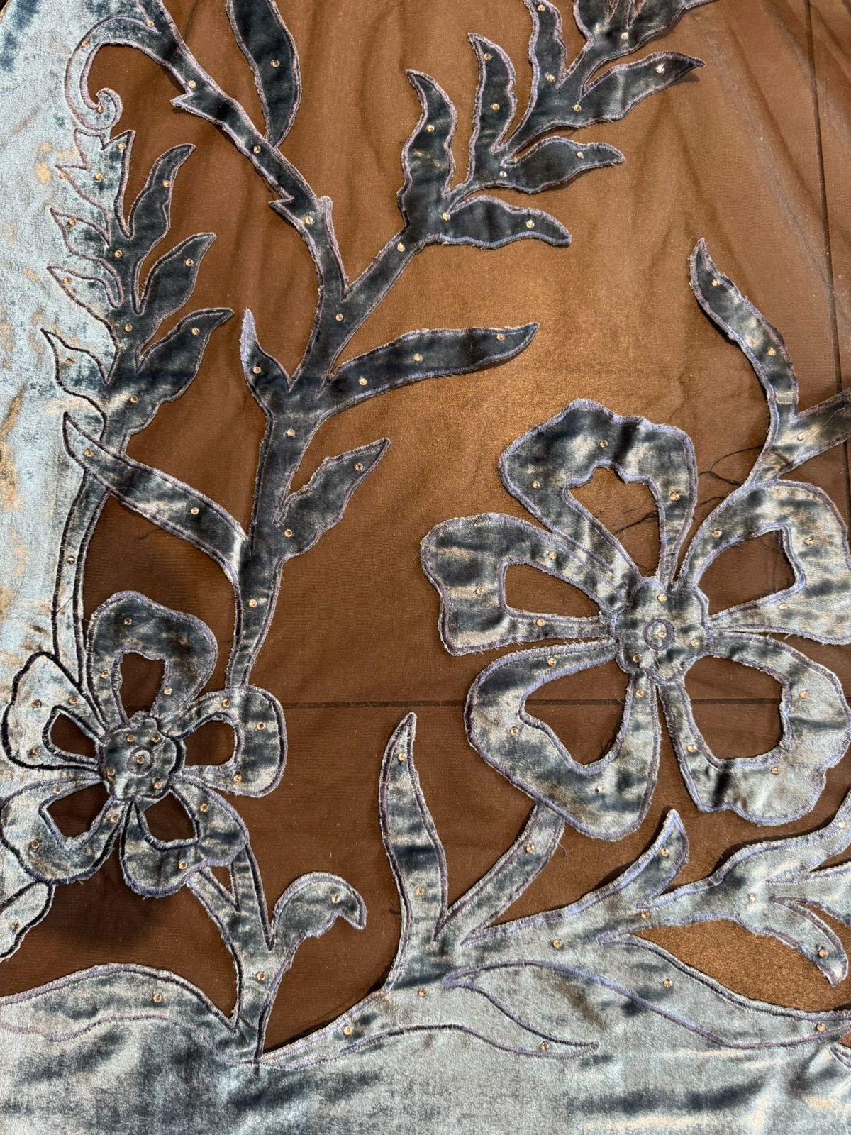 Silk velvet  unstitched Shirt