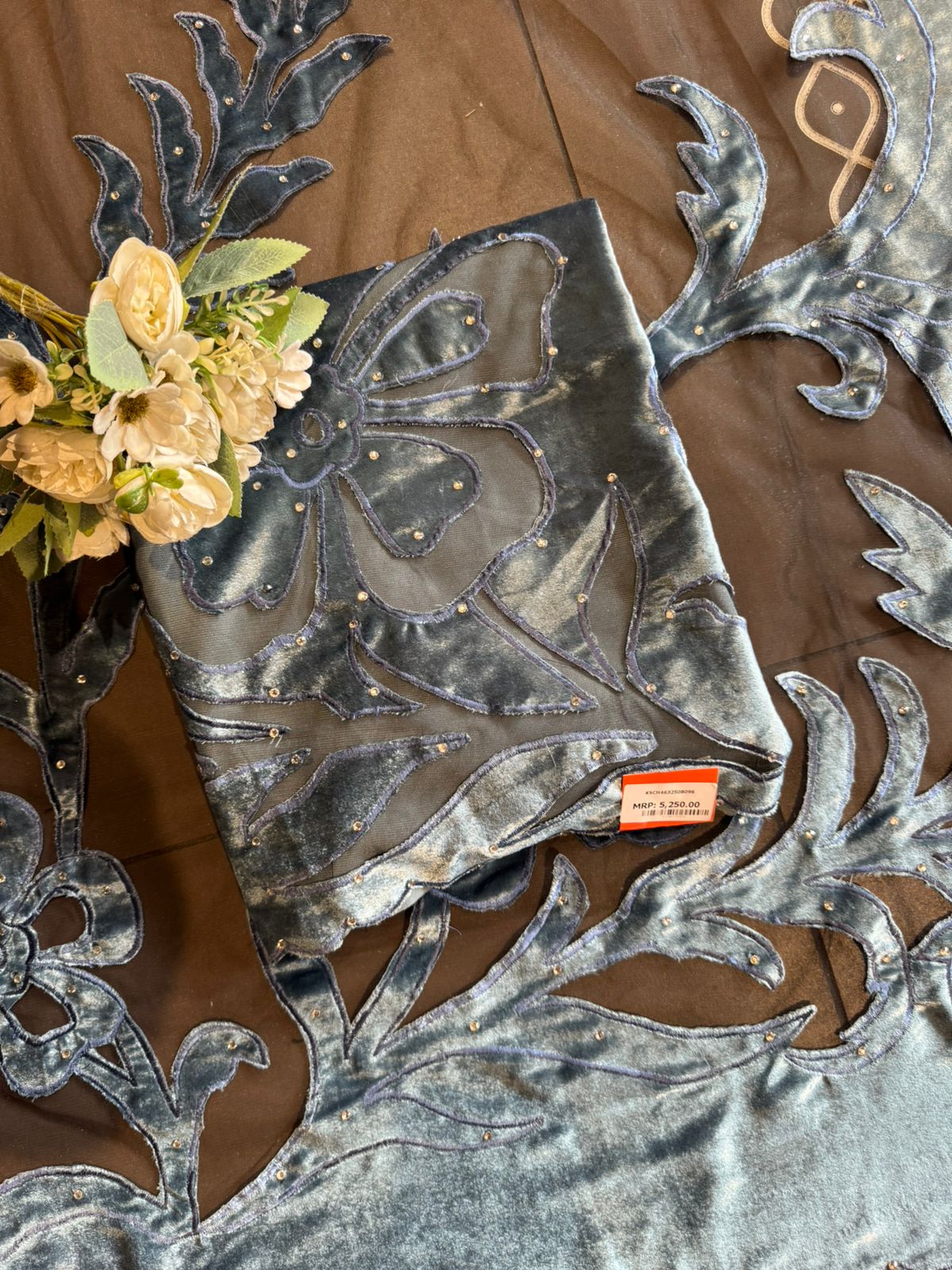 Silk velvet  unstitched Shirt