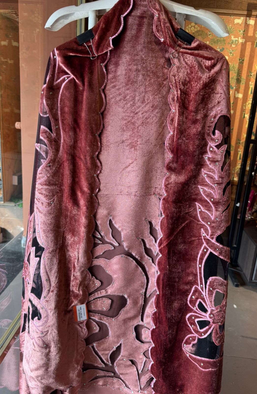Silk velvet  unstitched Shirt