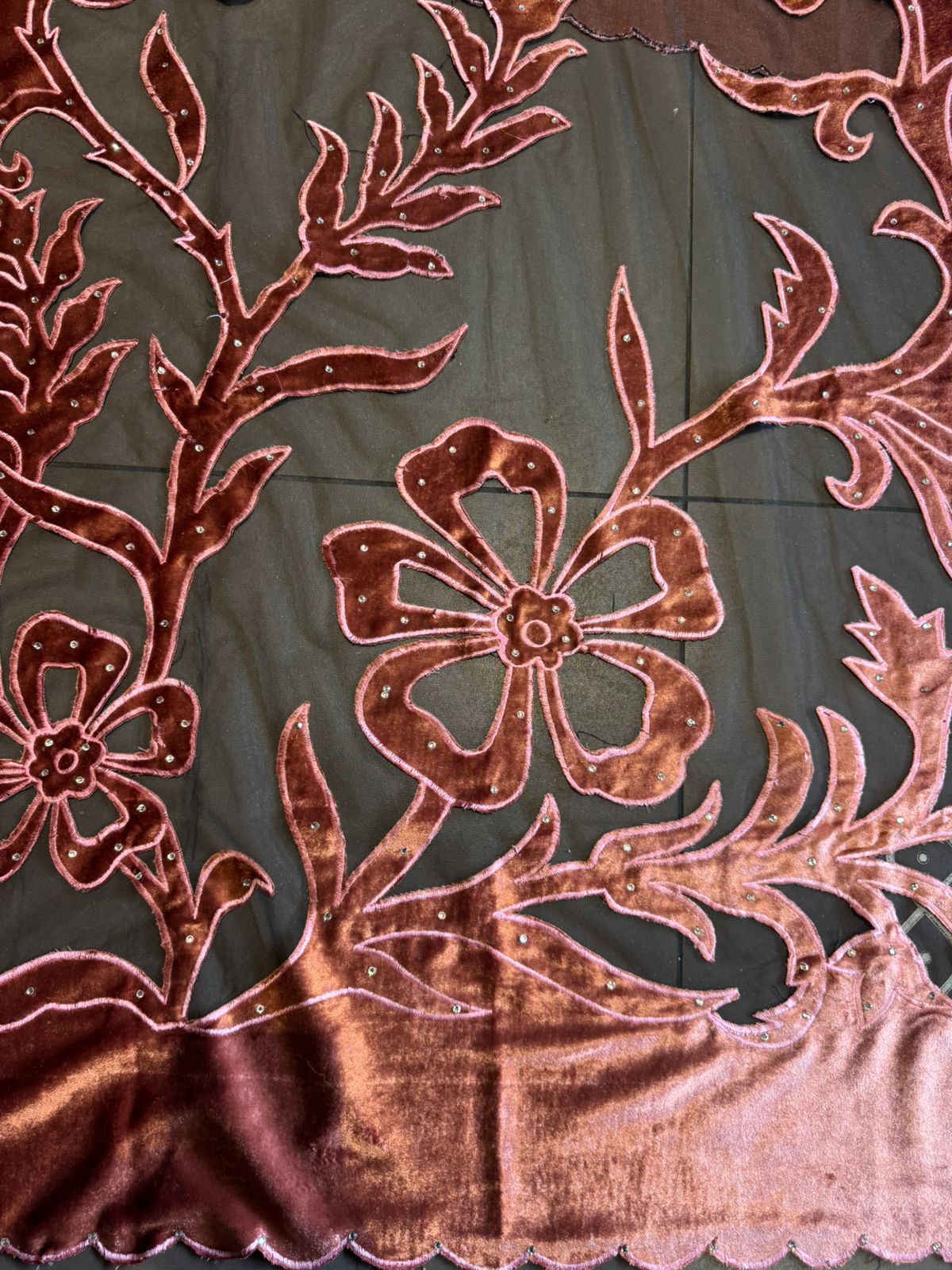 Silk velvet  unstitched Shirt
