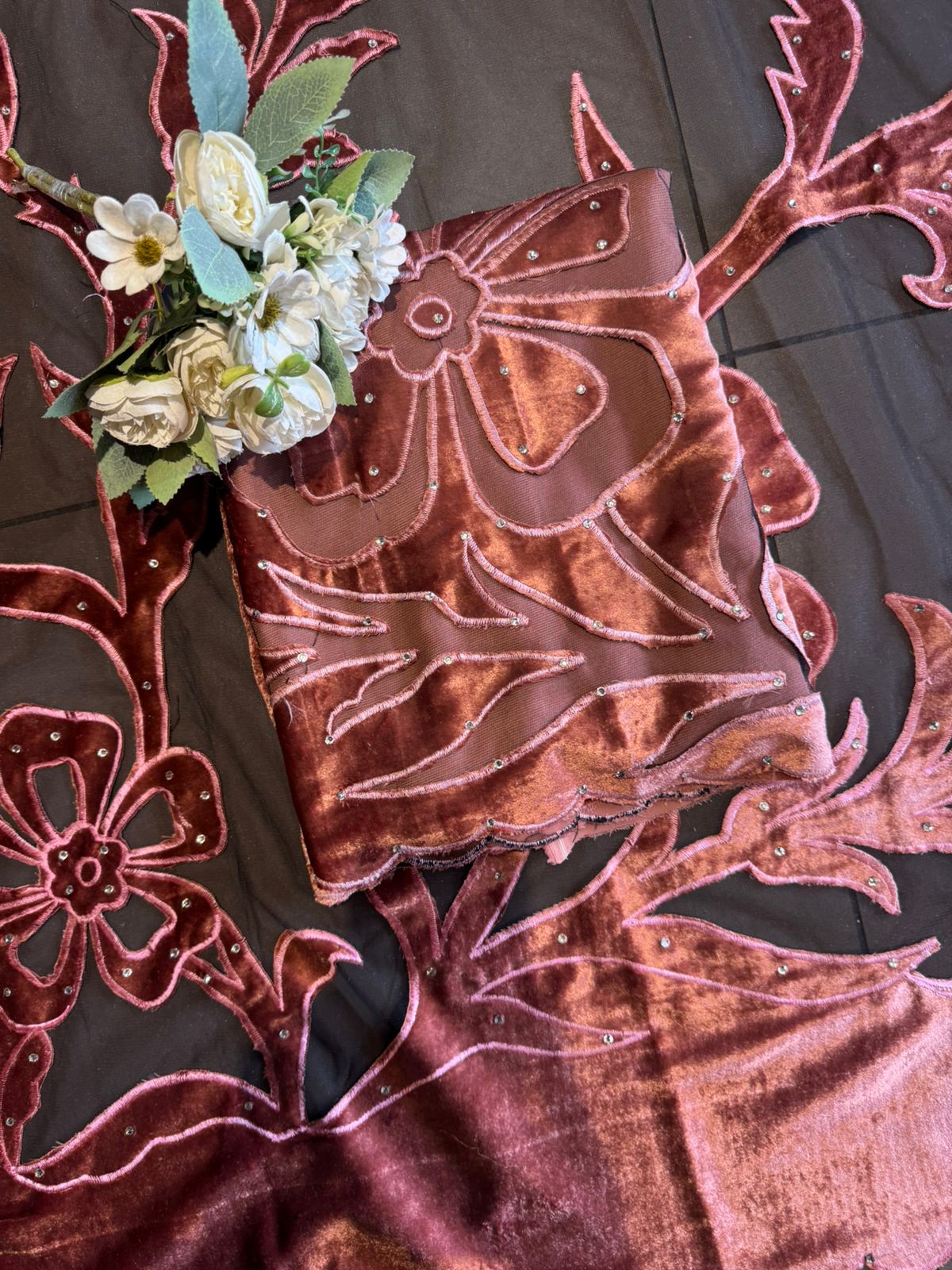 Silk velvet  unstitched Shirt