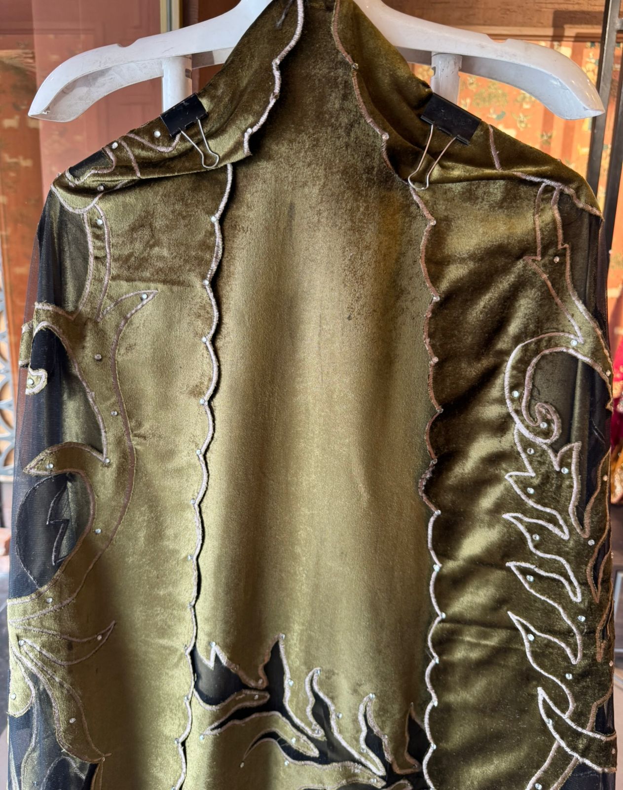 Silk velvet  unstitched Shirt