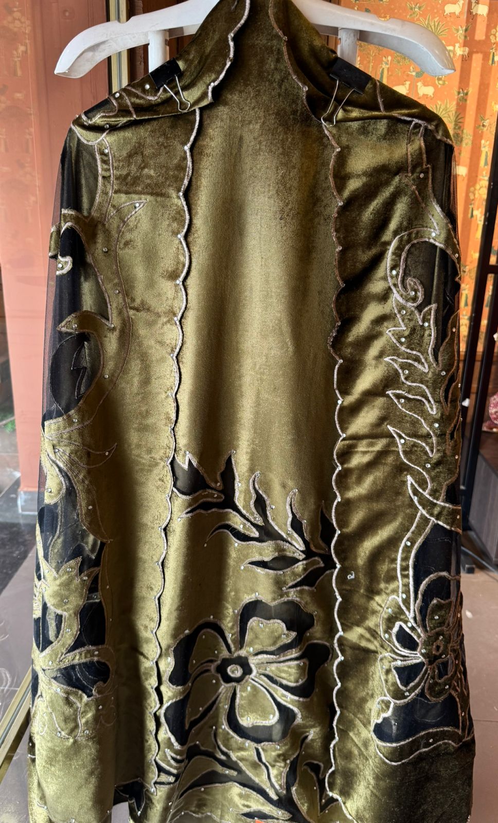 Silk velvet  unstitched Shirt