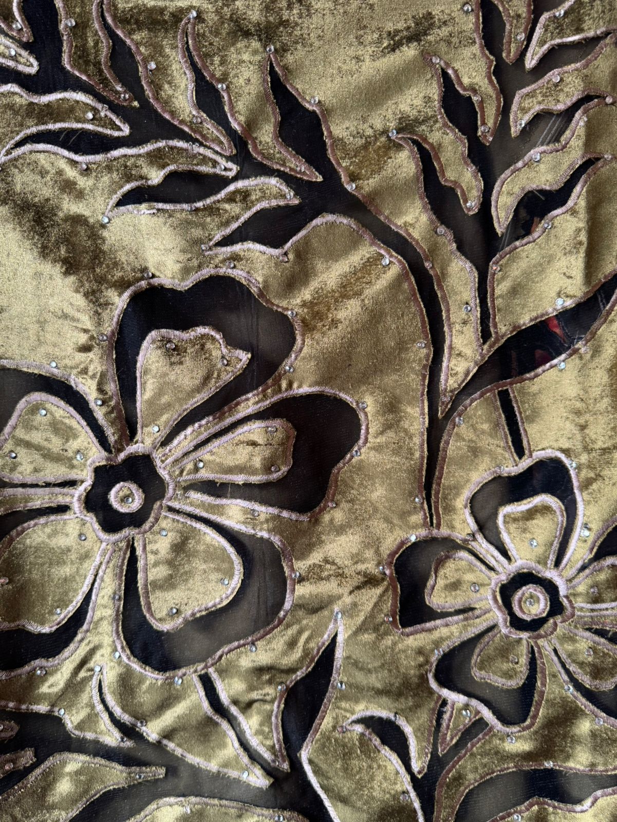 Silk velvet  unstitched Shirt