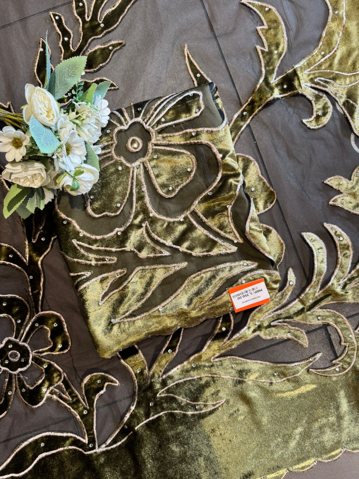 Silk velvet  unstitched Shirt