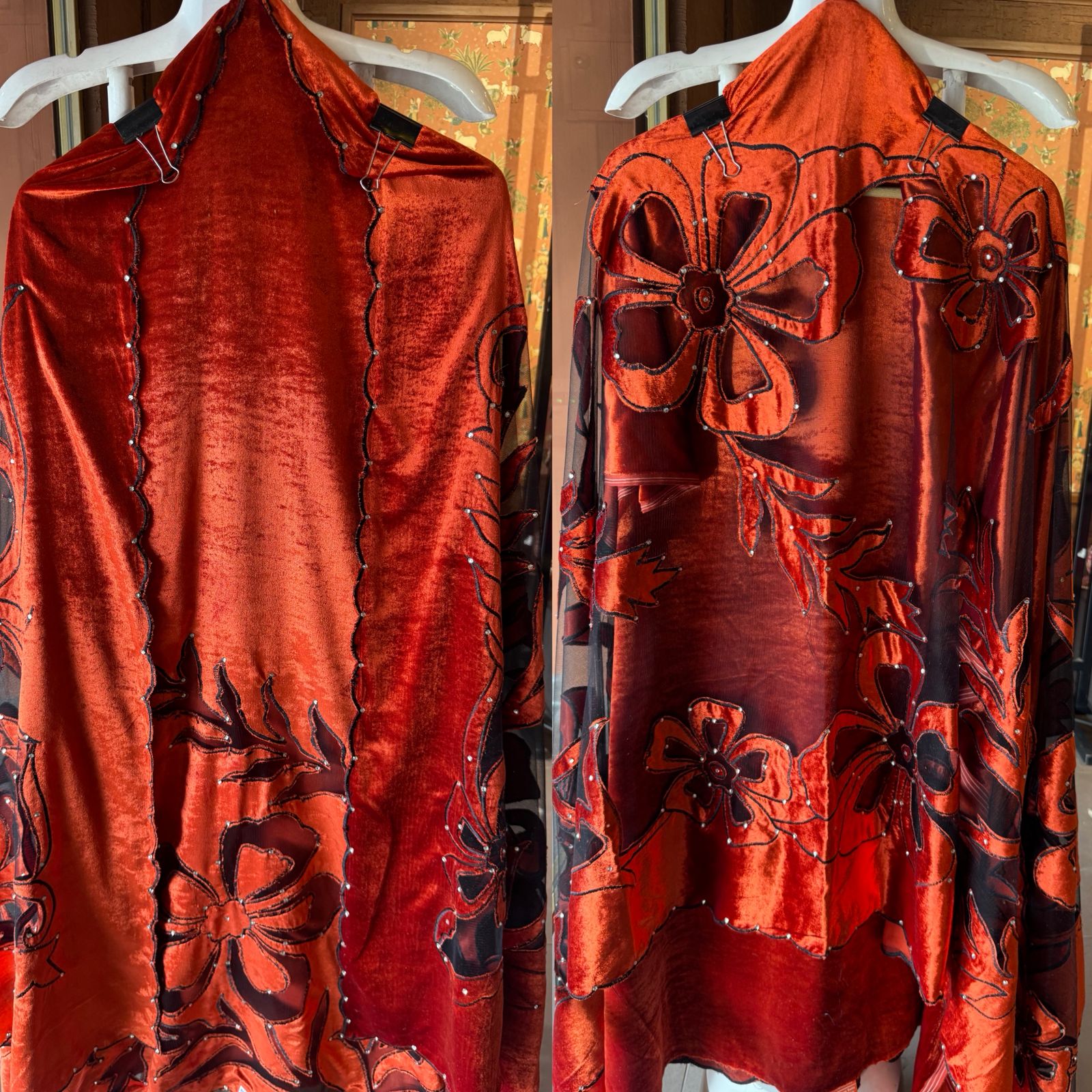 Silk velvet  unstitched Shirt