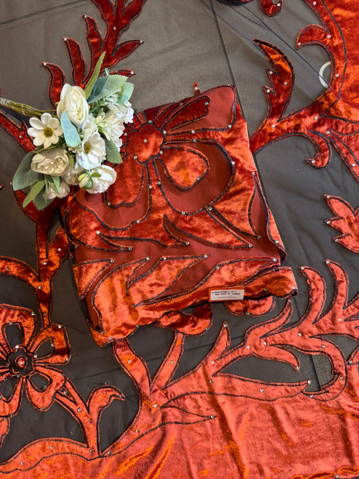 Silk velvet  unstitched Shirt