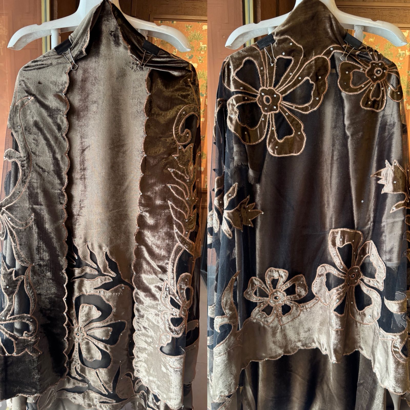 Silk velvet  unstitched Shirt