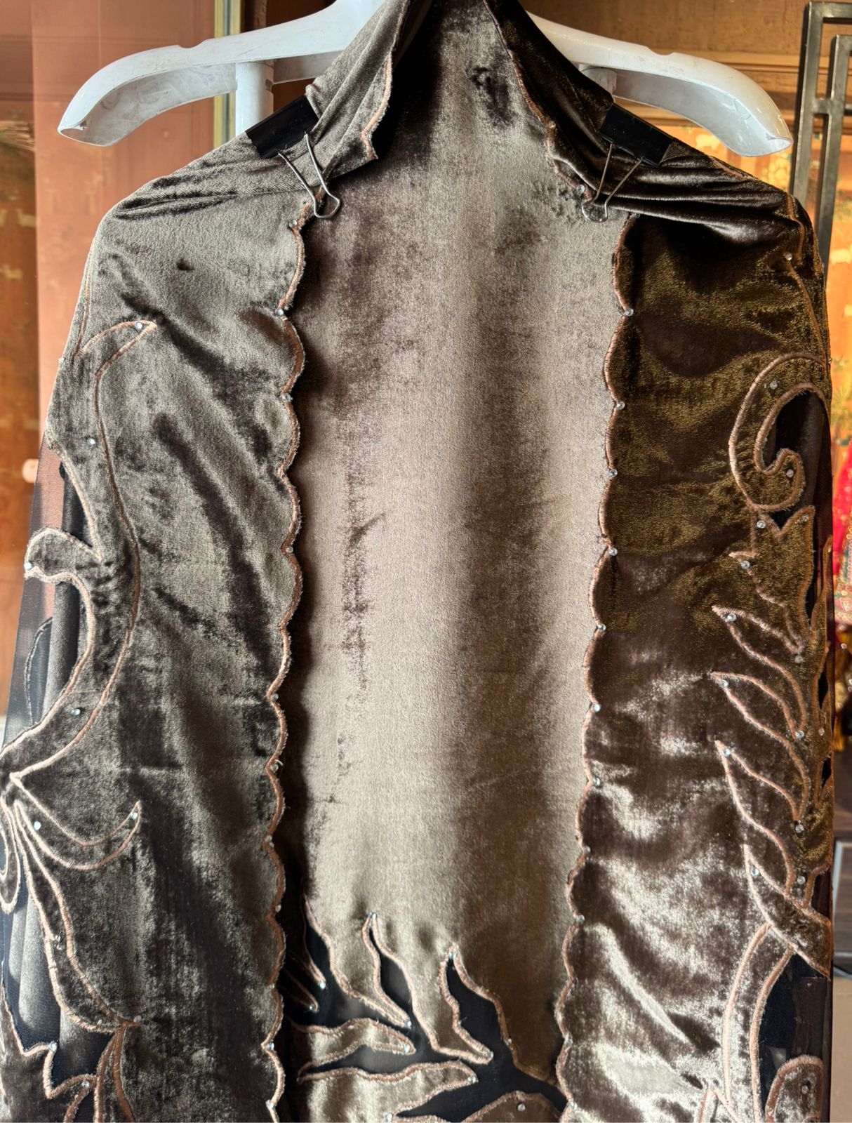 Silk velvet  unstitched Shirt