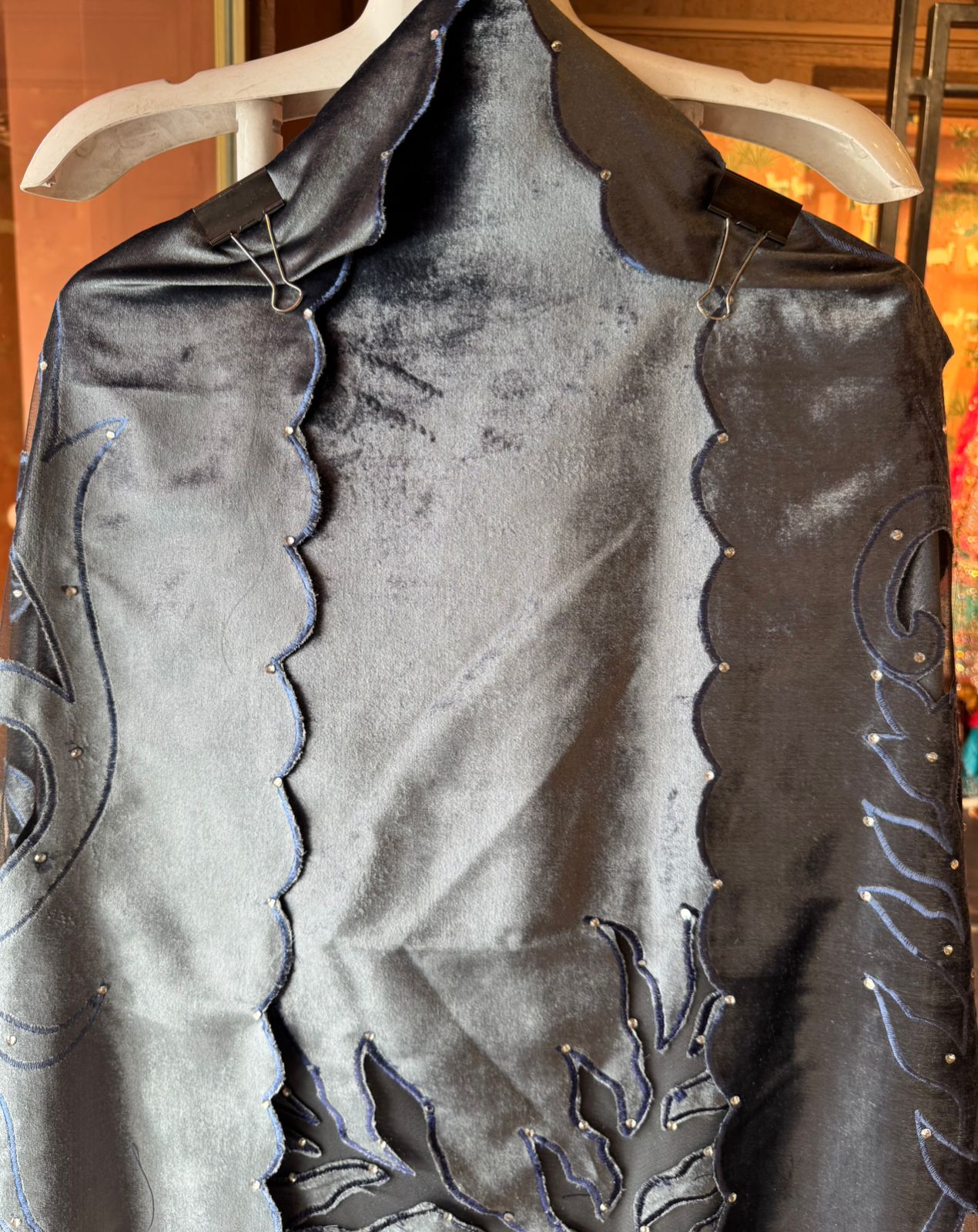 Silk velvet  unstitched Shirt