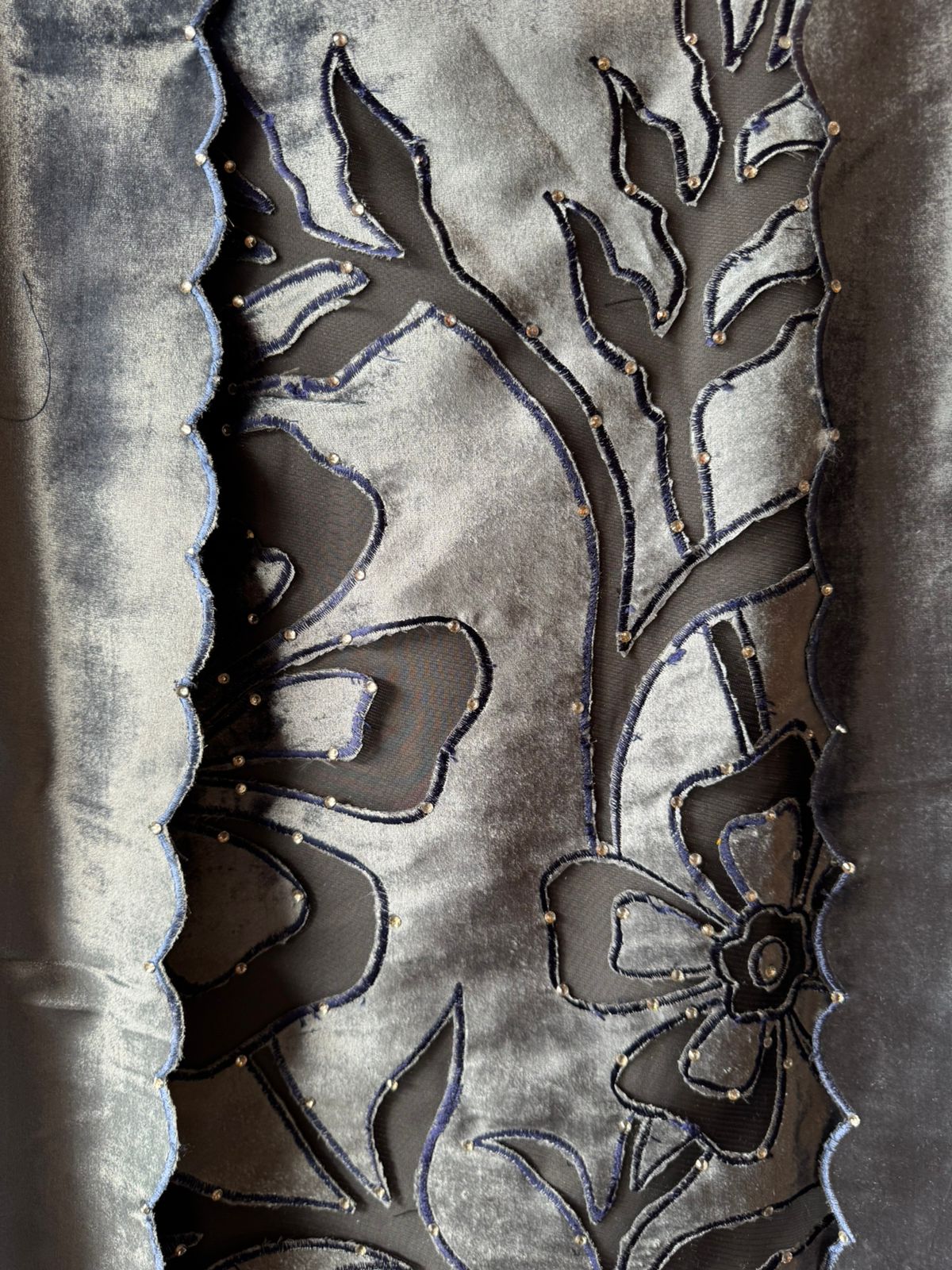 Silk velvet  unstitched Shirt