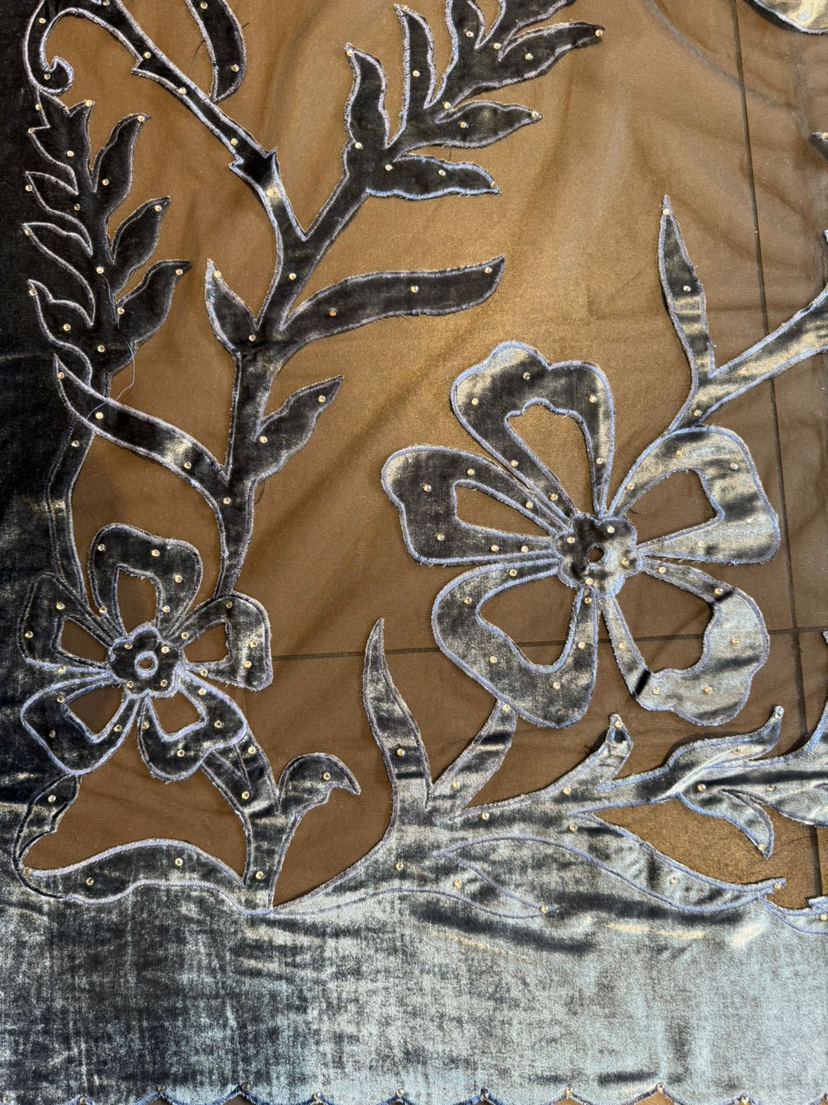 Silk velvet  unstitched Shirt