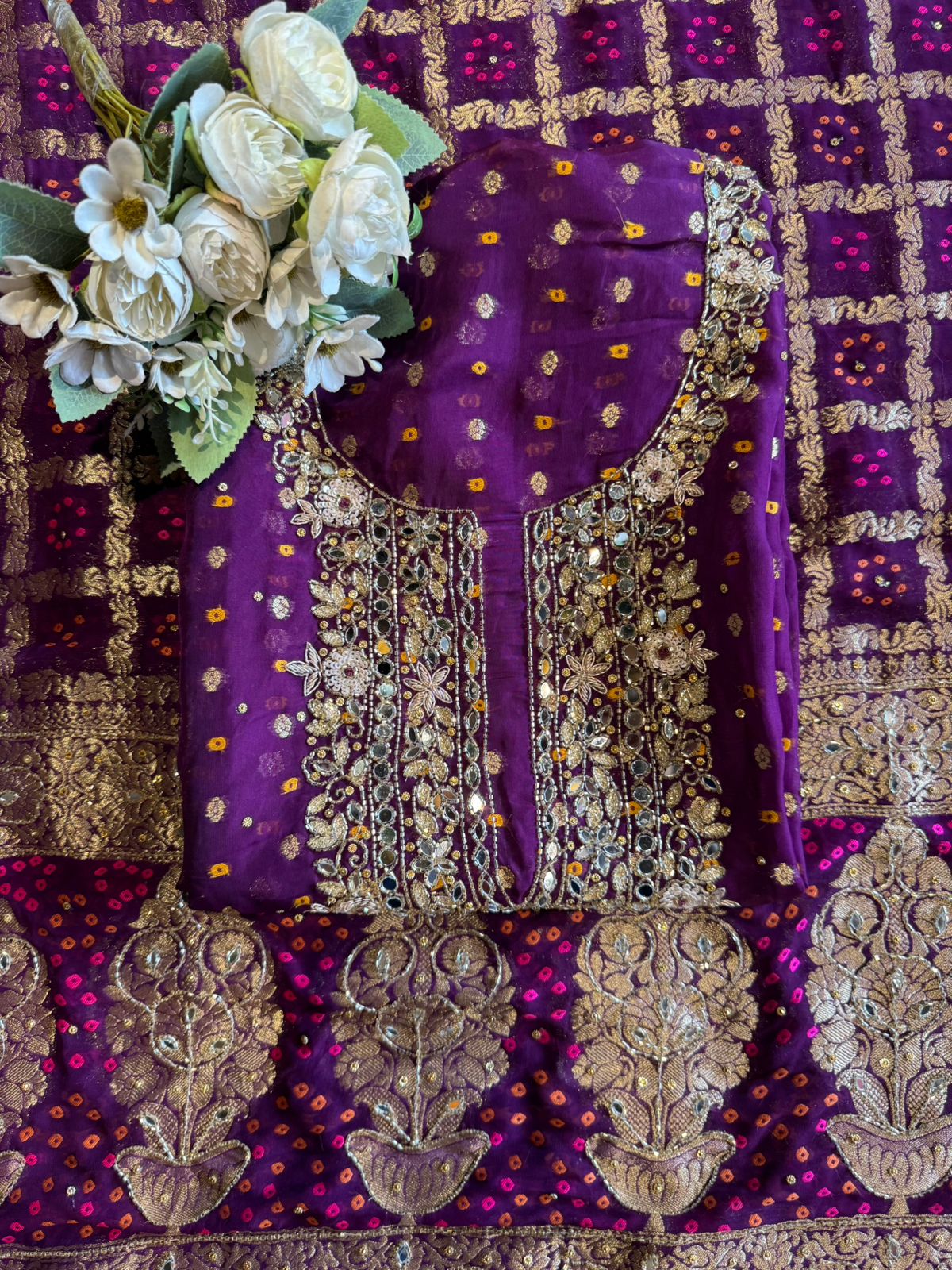 Traditional Indian ethnic Unstitched Suit