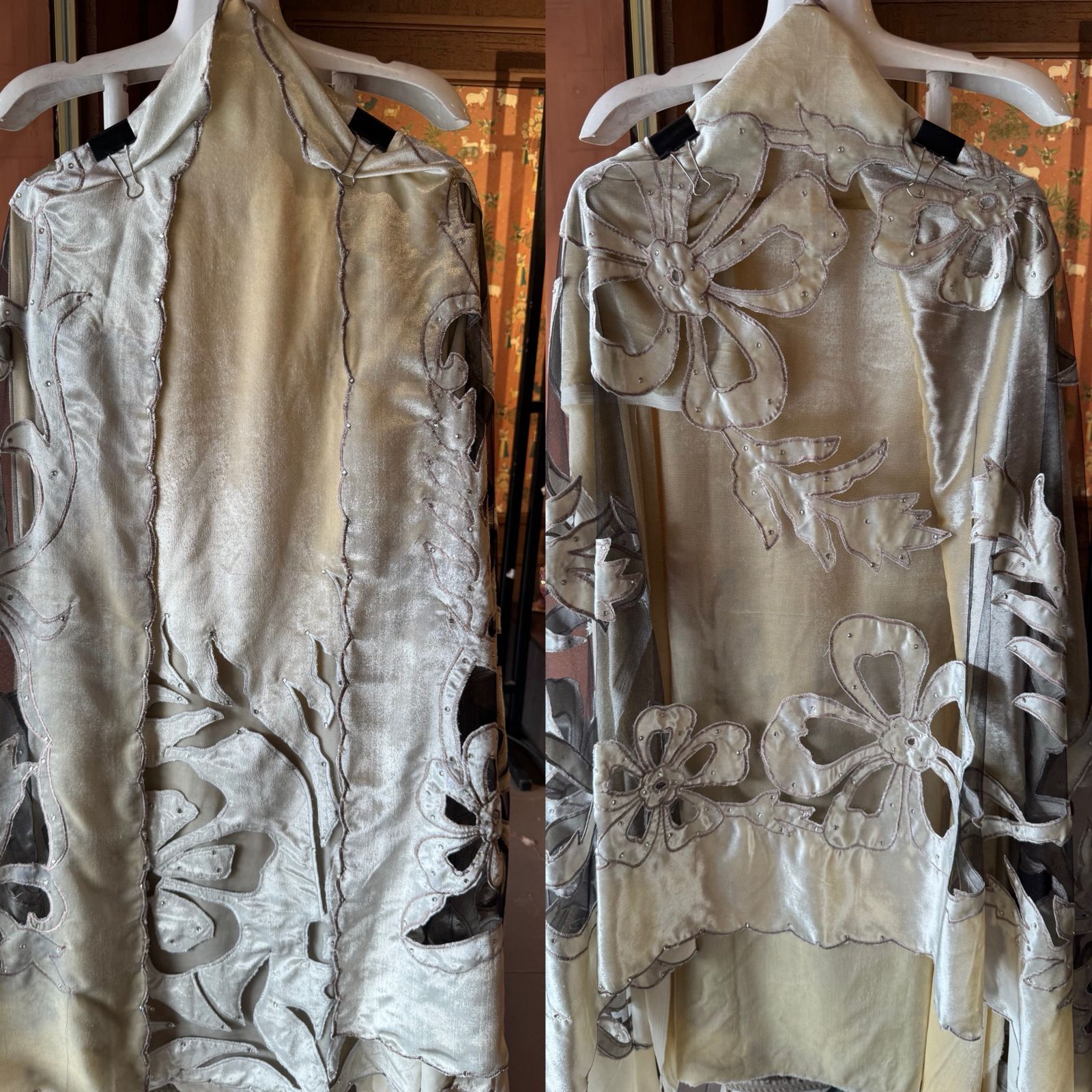 Silk velvet  unstitched Shirt